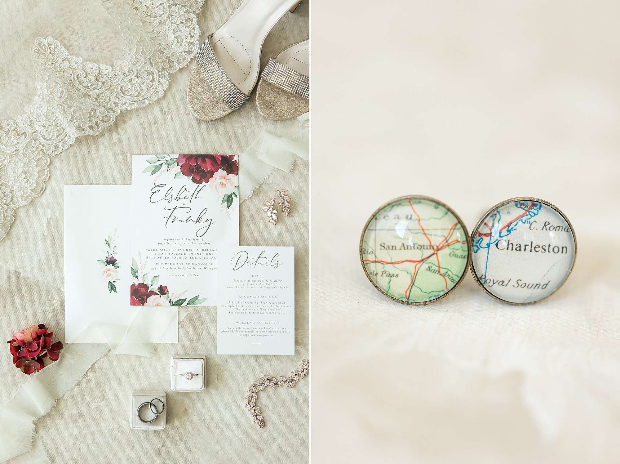 wedding invitations and details from SC wedding