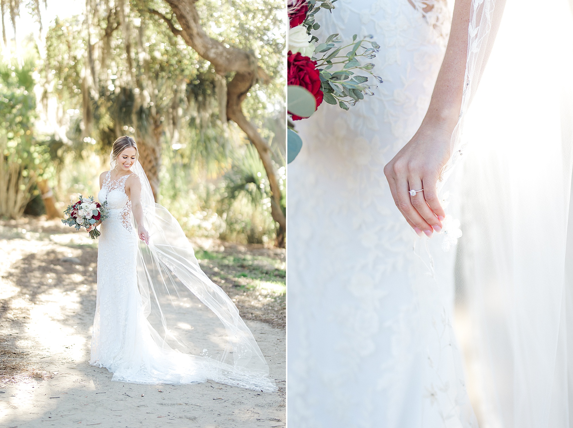 bride details and portraits from Boone Hall Plantation Wedding