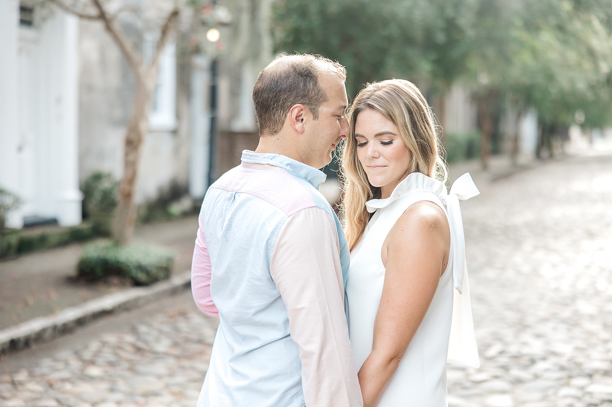 newly engaged couple during their Historic Charleston SC Engagement Session