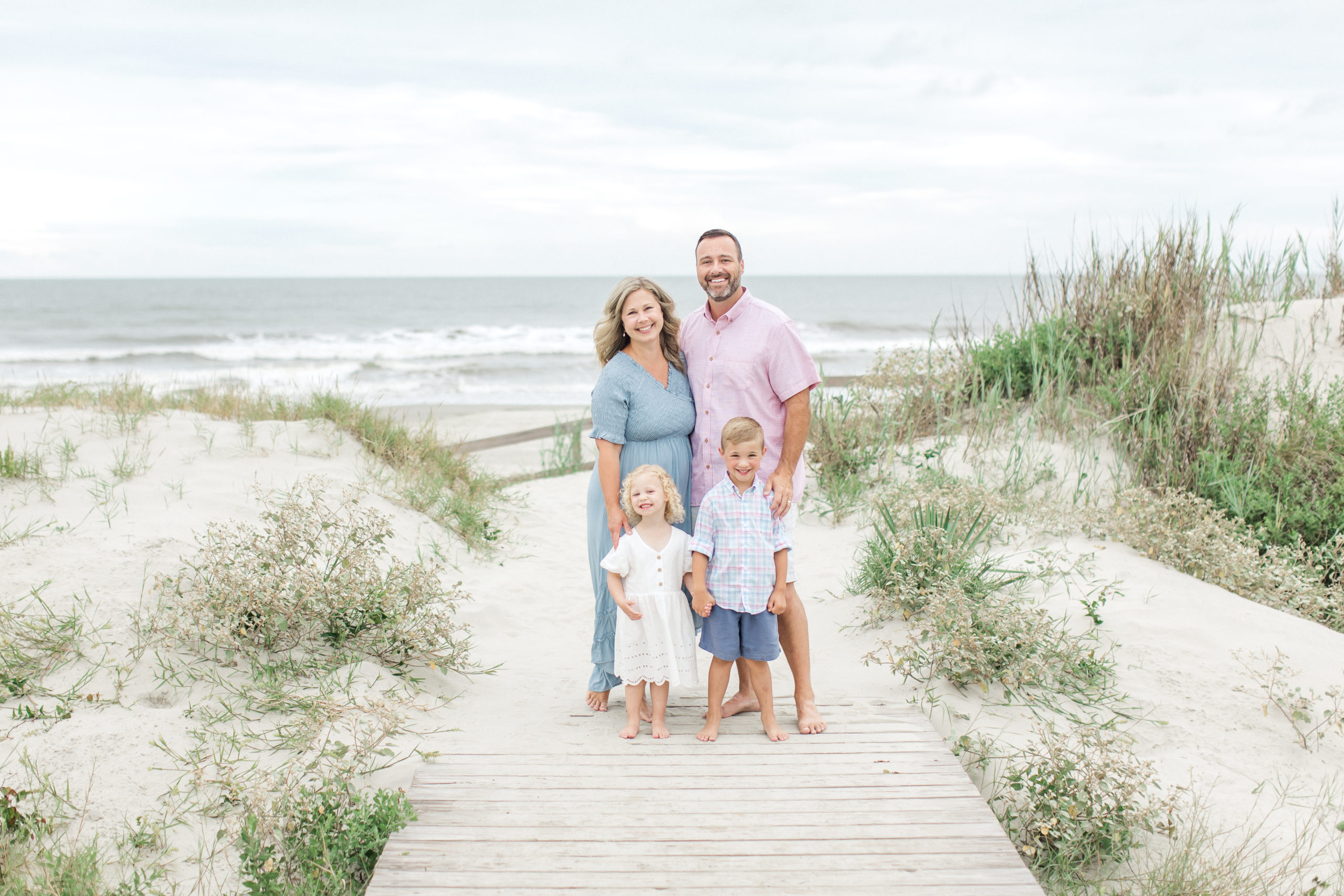 Family photo on Kiawah Island, South Carolina