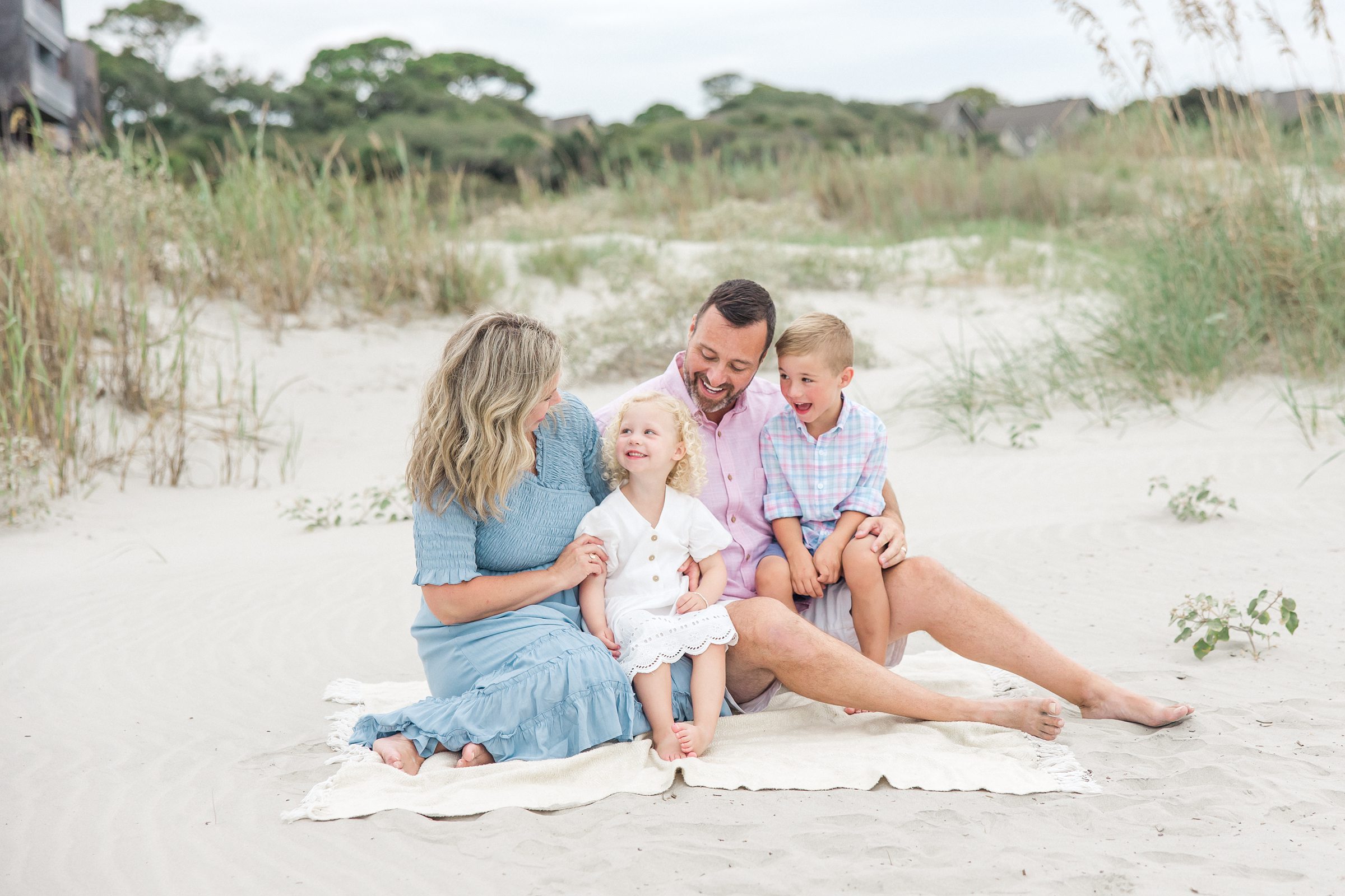 Family photo on Kiawah Island South Carolina