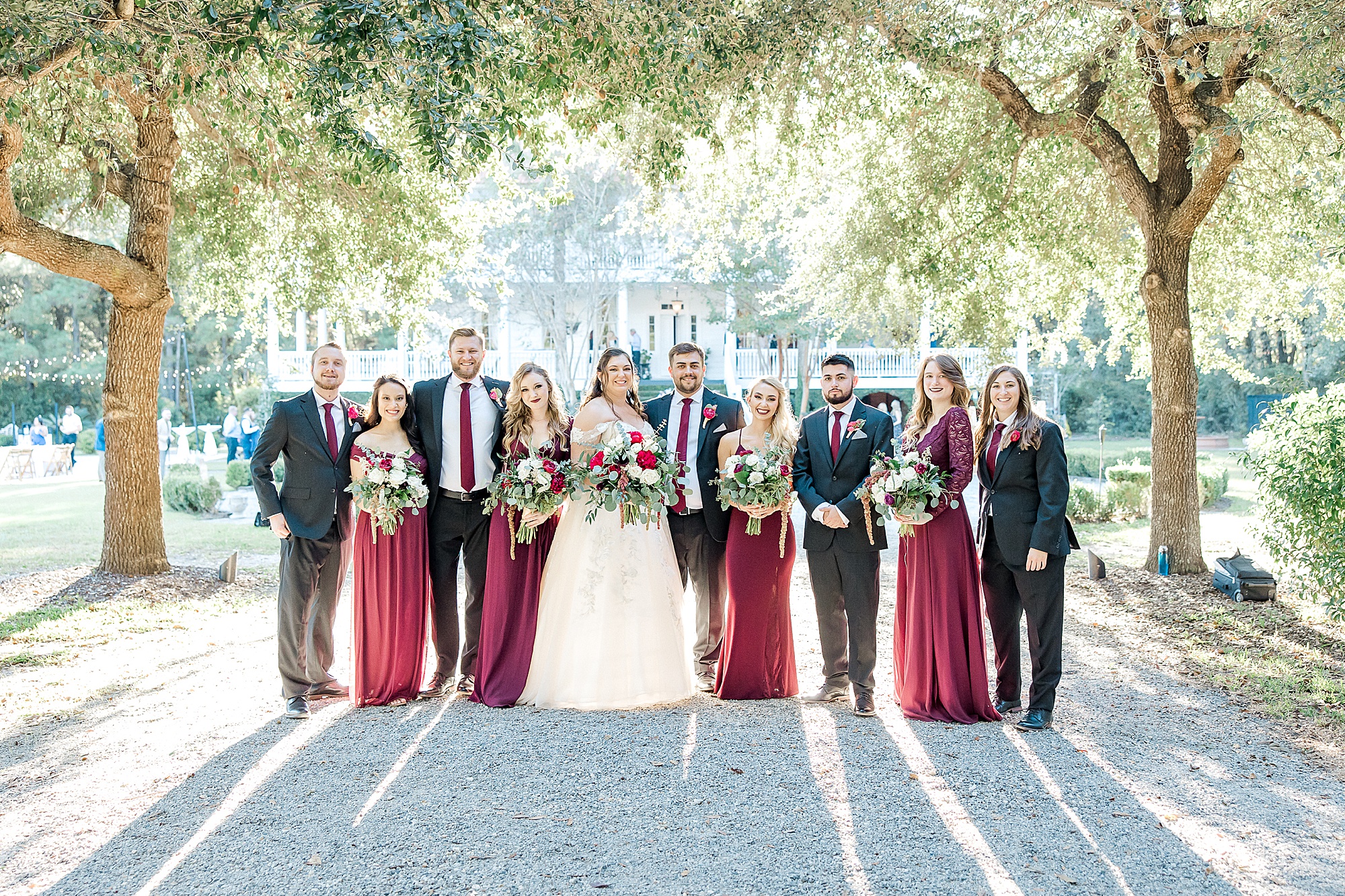 bridal party after wedding ceremony