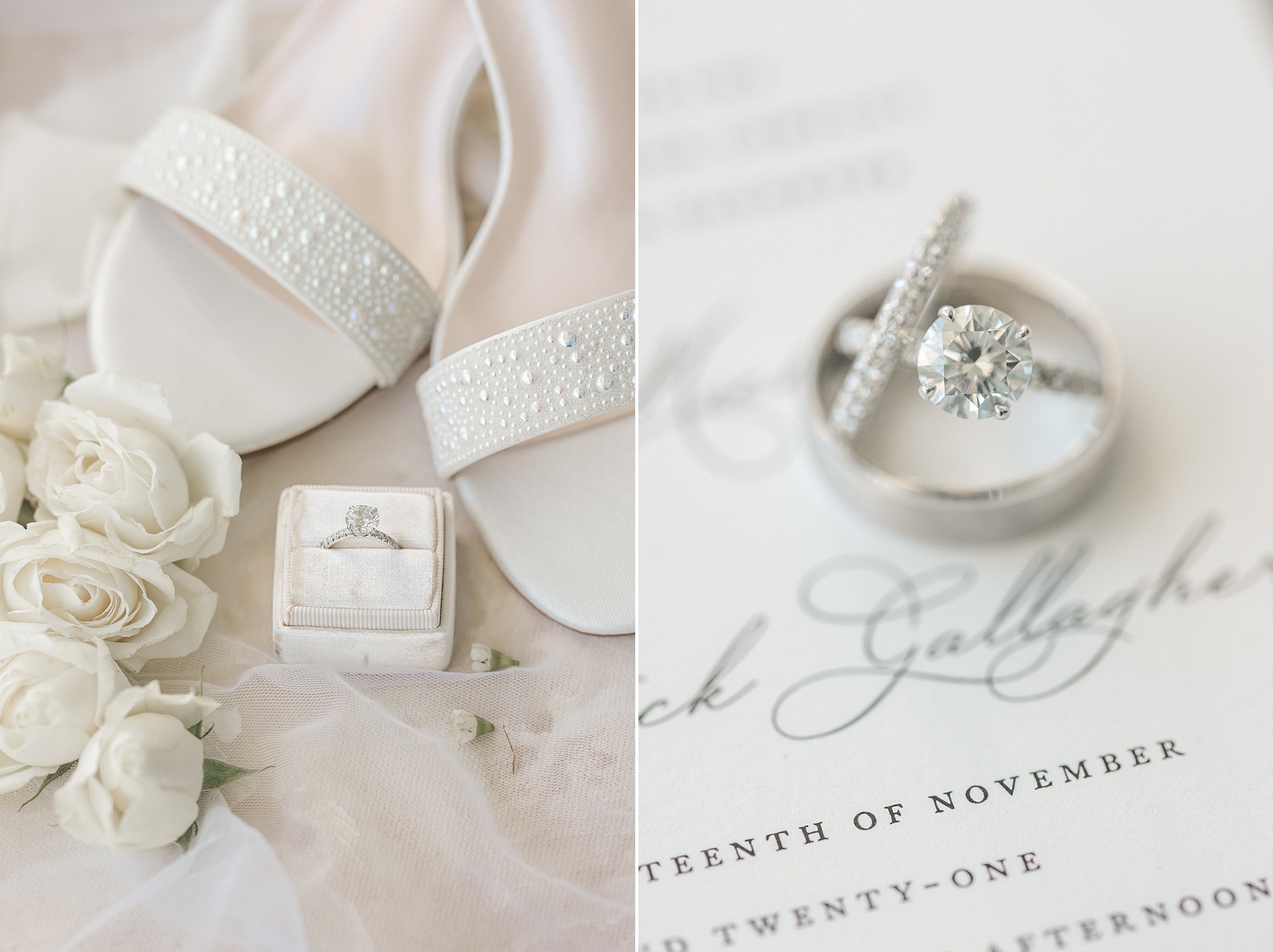 wedding invitations and wedding rings