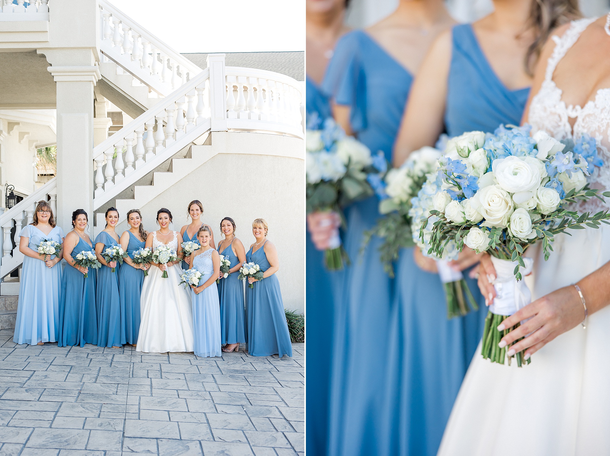 bridal party and flower details