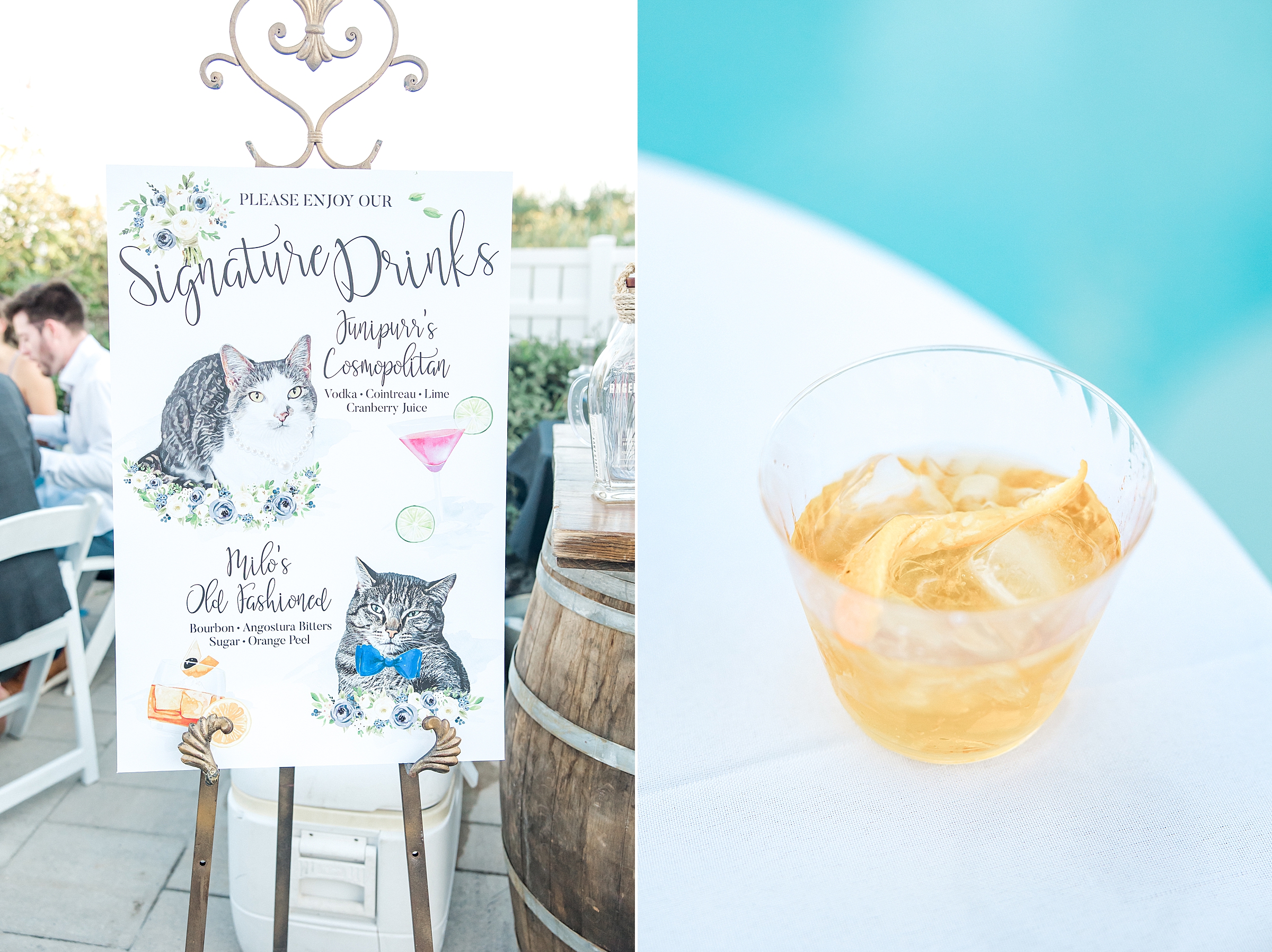 Signature drinks from Ocean Isle Beach Wedding