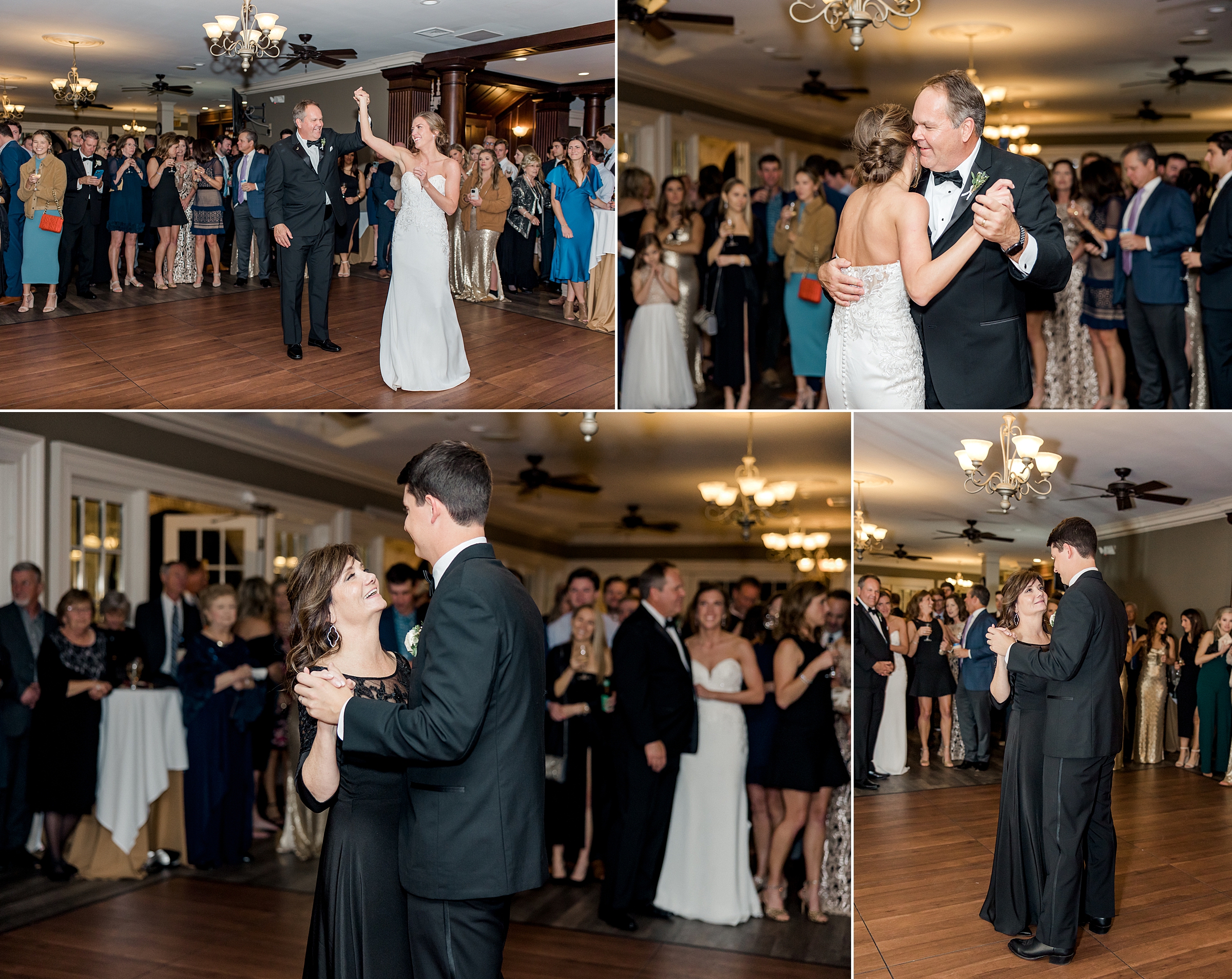 wedding guests celebrate and dance at wedding reception