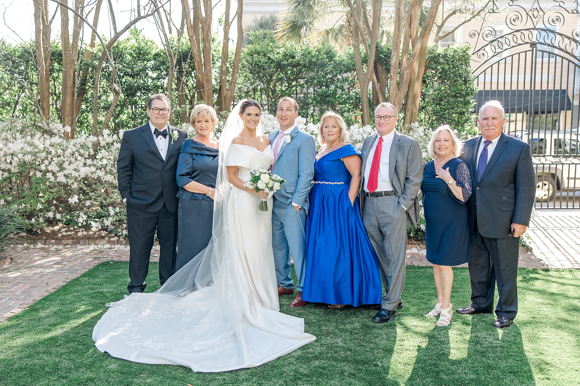 family portraits after William Aiken House Wedding in Charleston, SC