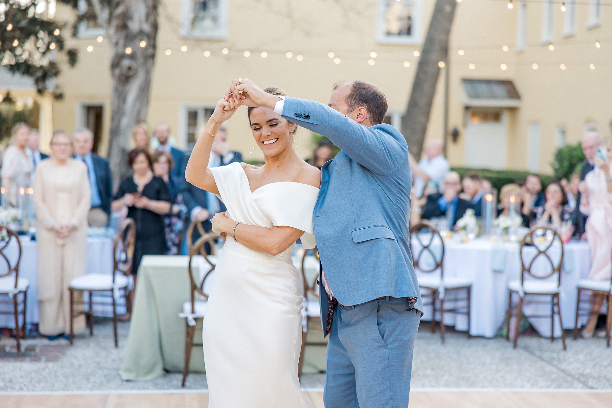 couple share their first dance as husband and wife