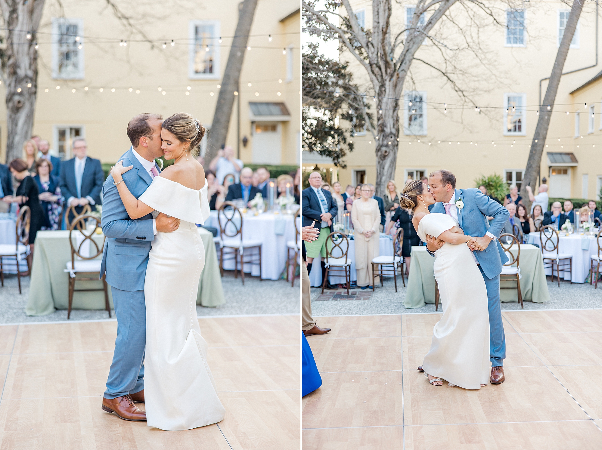 newlyweds take the dance floor