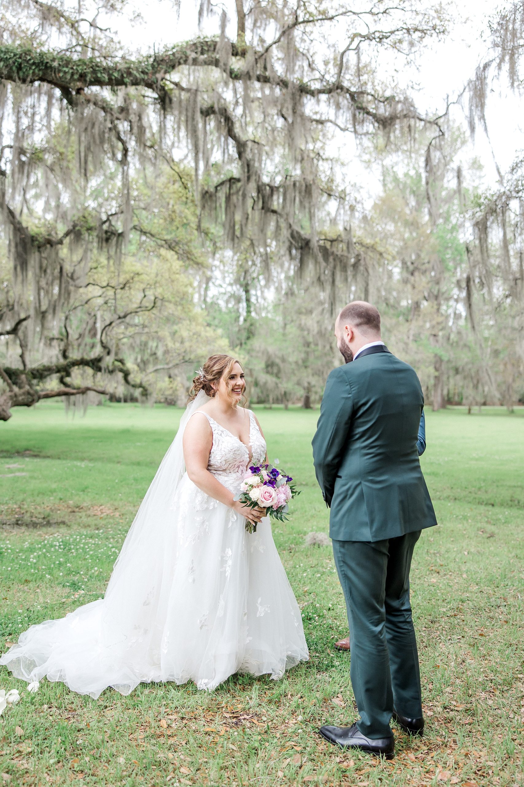couple at elopement ceremony in Charleston