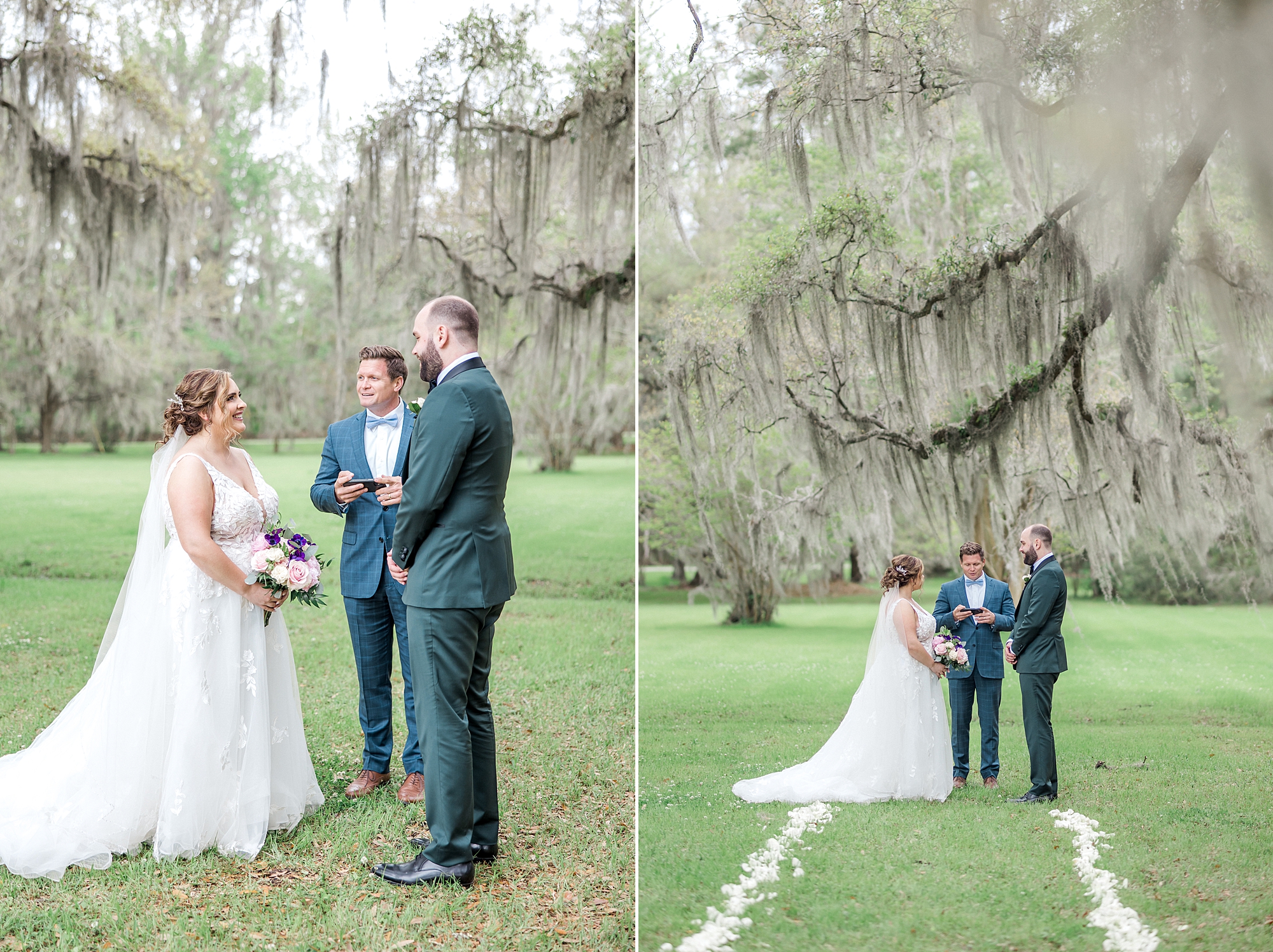 couple exchange vows during intimate elopement ceremony