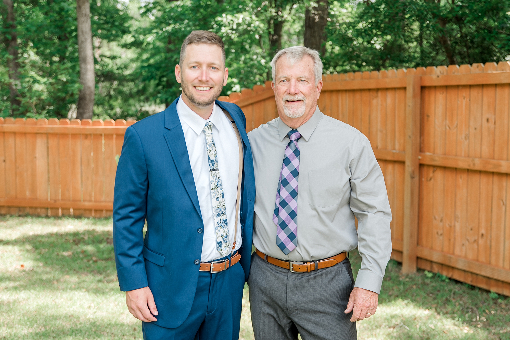 groom and father before wedding ceremony