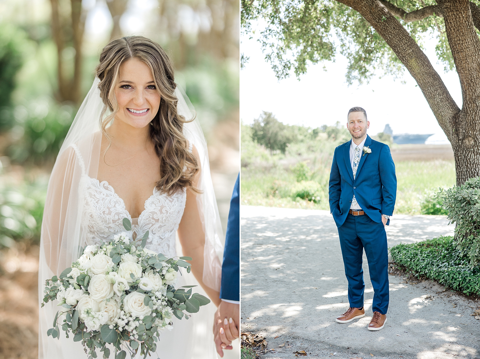 portraits of the bride and groom before Harborside East Wedding