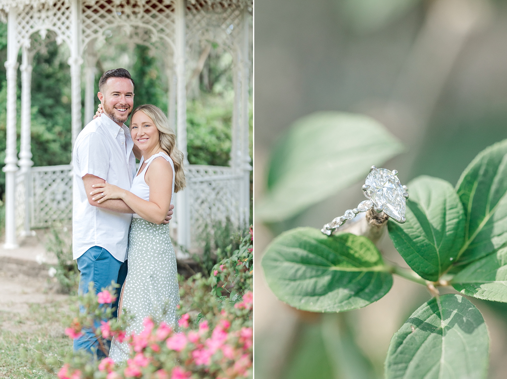 Romantic Magnolia Plantation and Gardens Engagement in Charleston