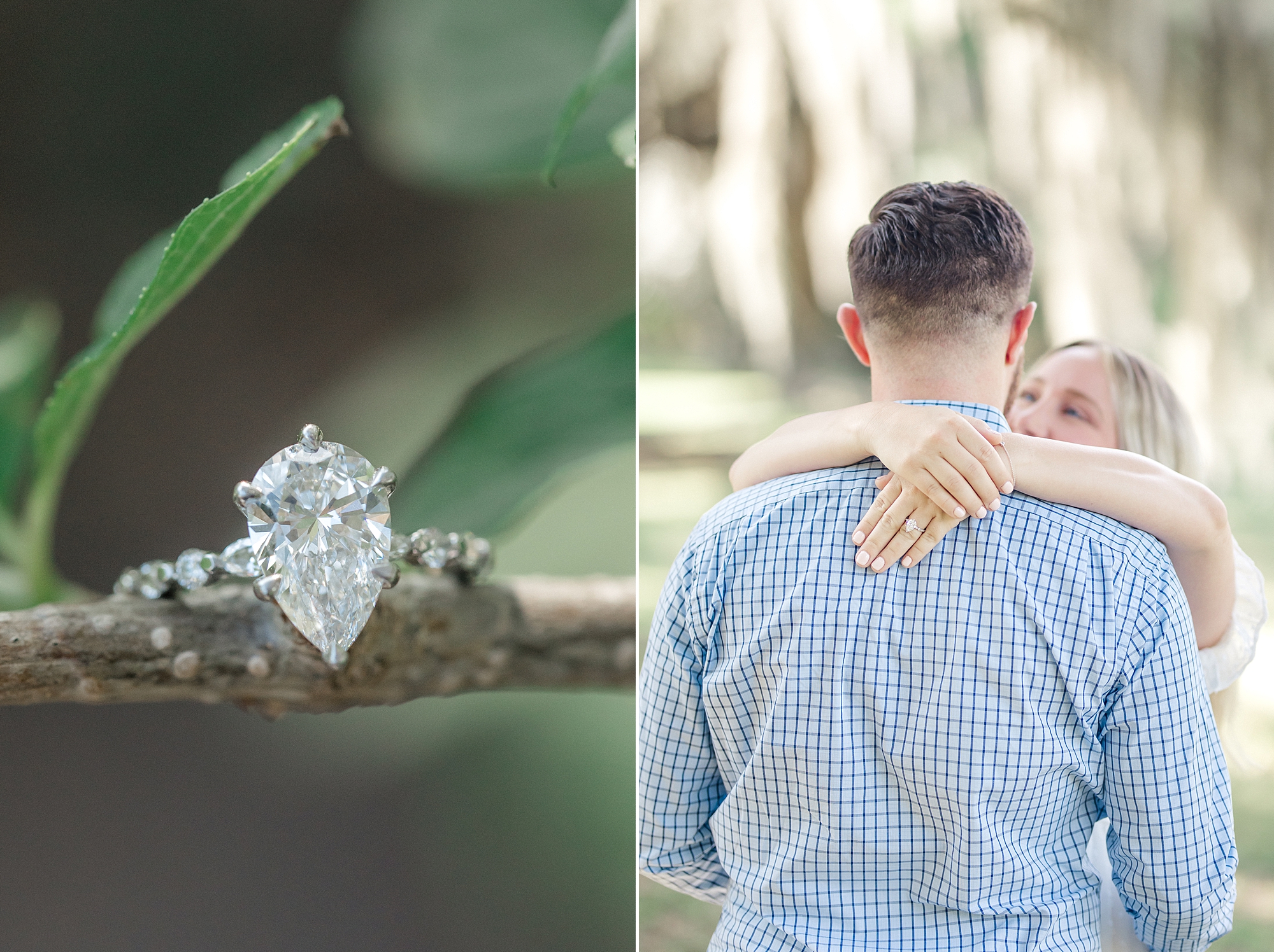 engagement ring from Romantic Magnolia Plantation and Gardens Engagement