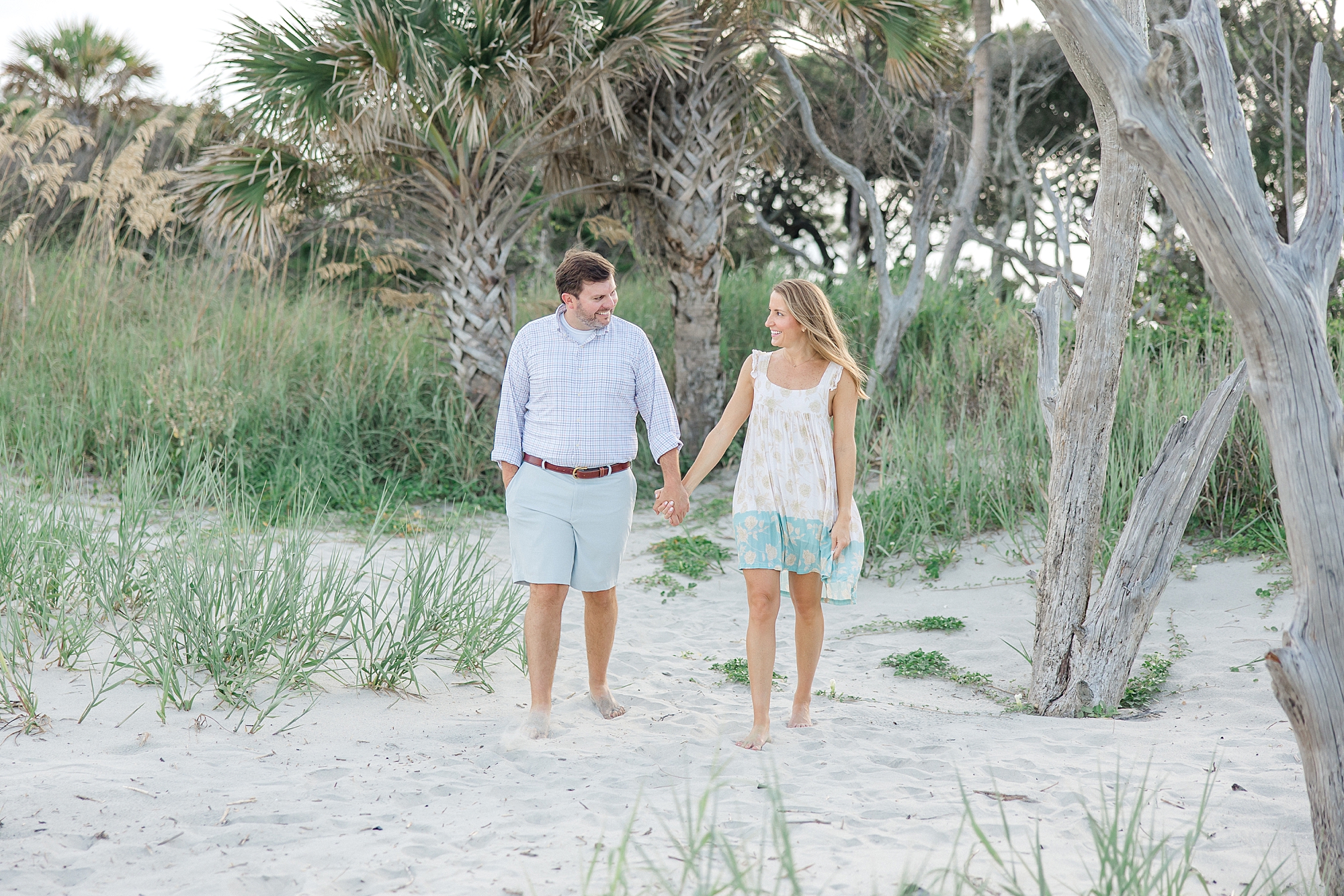 Folly Beach Engagement at Lighthouse Inlet Heritage Preserve