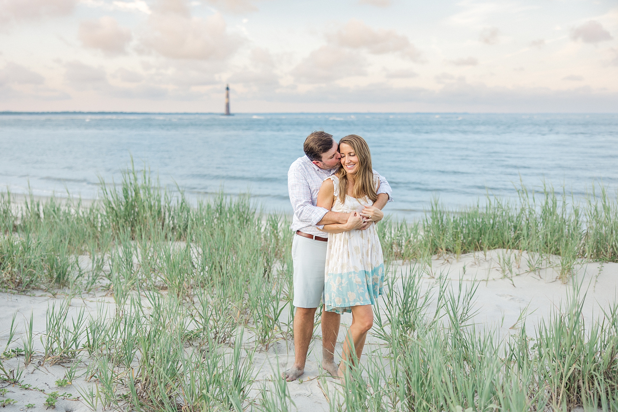 Folly Beach Engagement session at Lighthouse Inlet Heritage Preserve