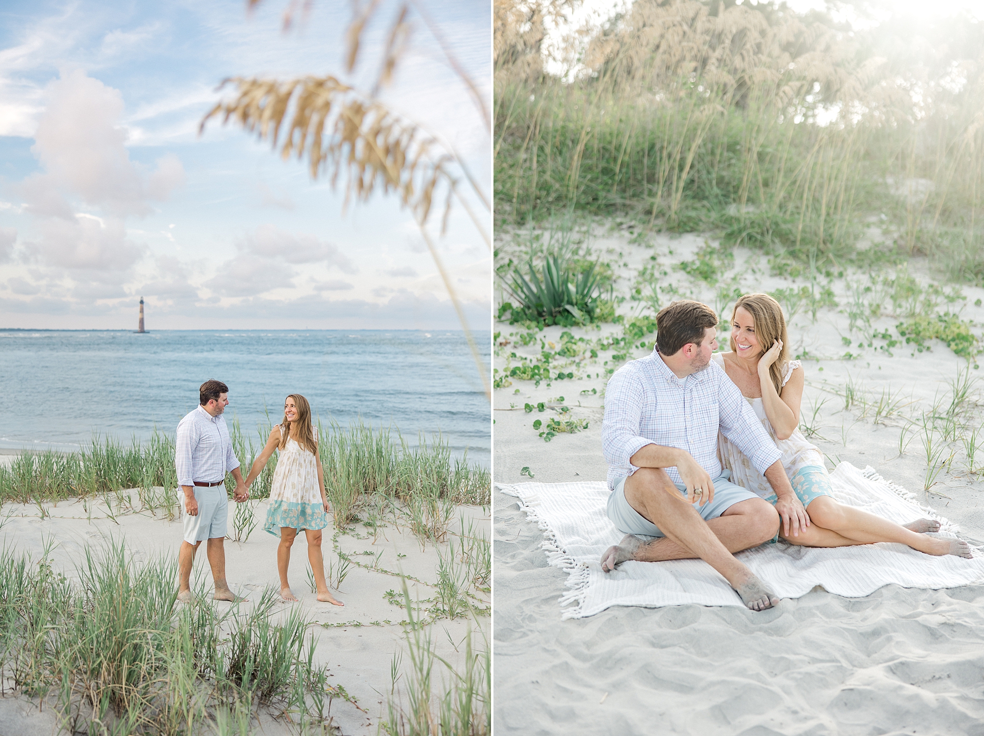 Folly Beach Engagement at Lighthouse Inlet Heritage Preserve