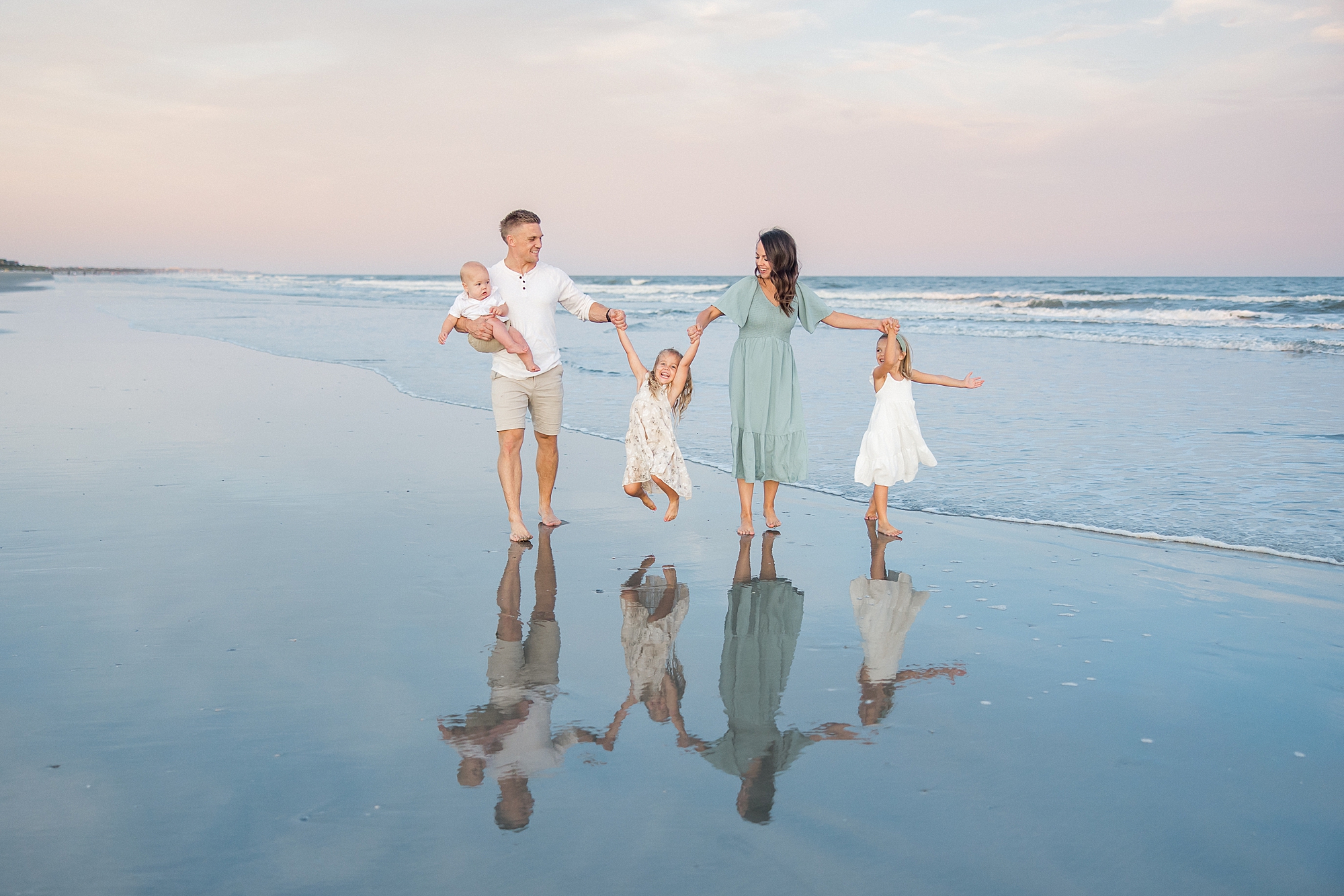 sunset Beach Family portraits in South Carolina at Isle of Palms