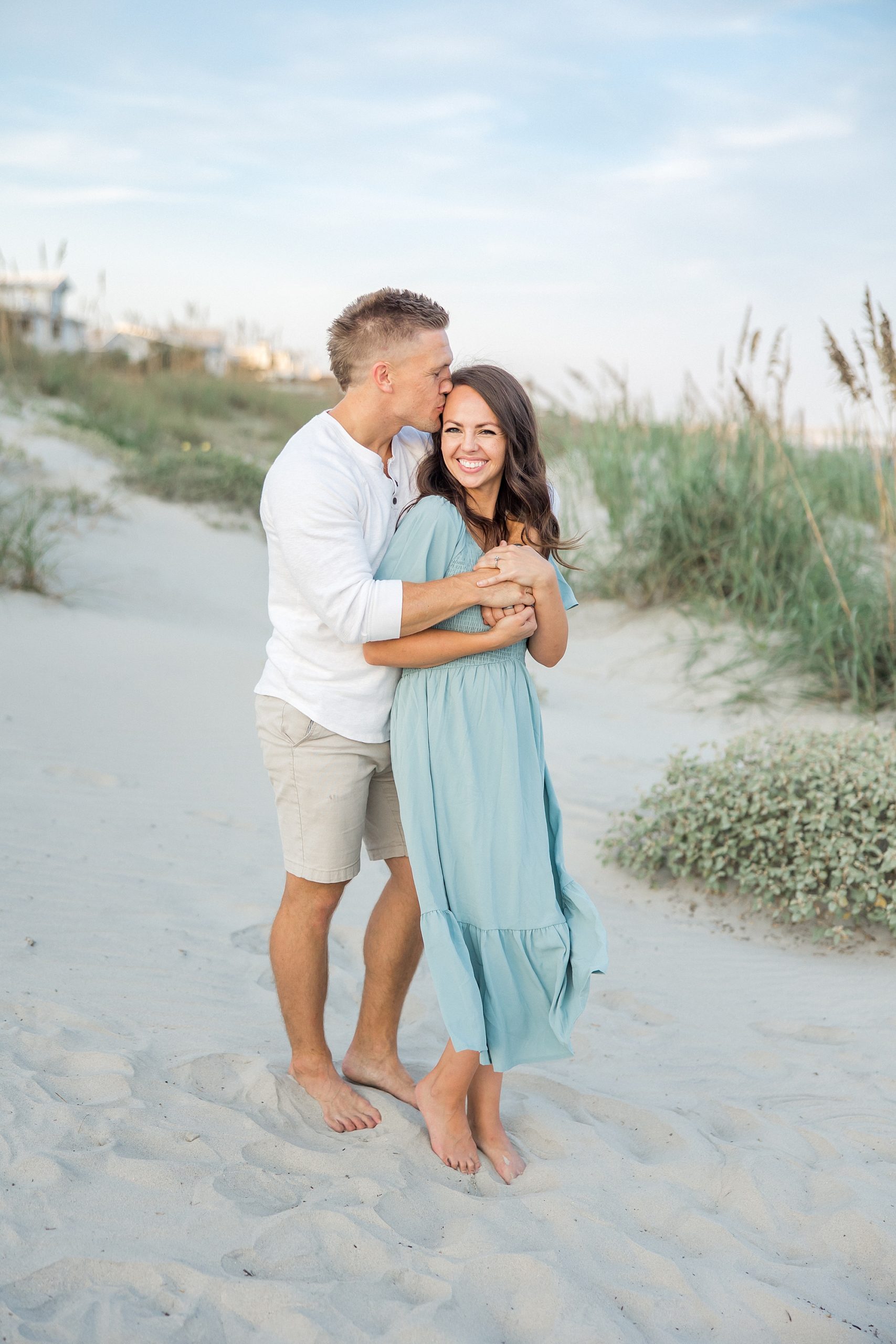 candid couple portraits on Beach at Isle of Palms