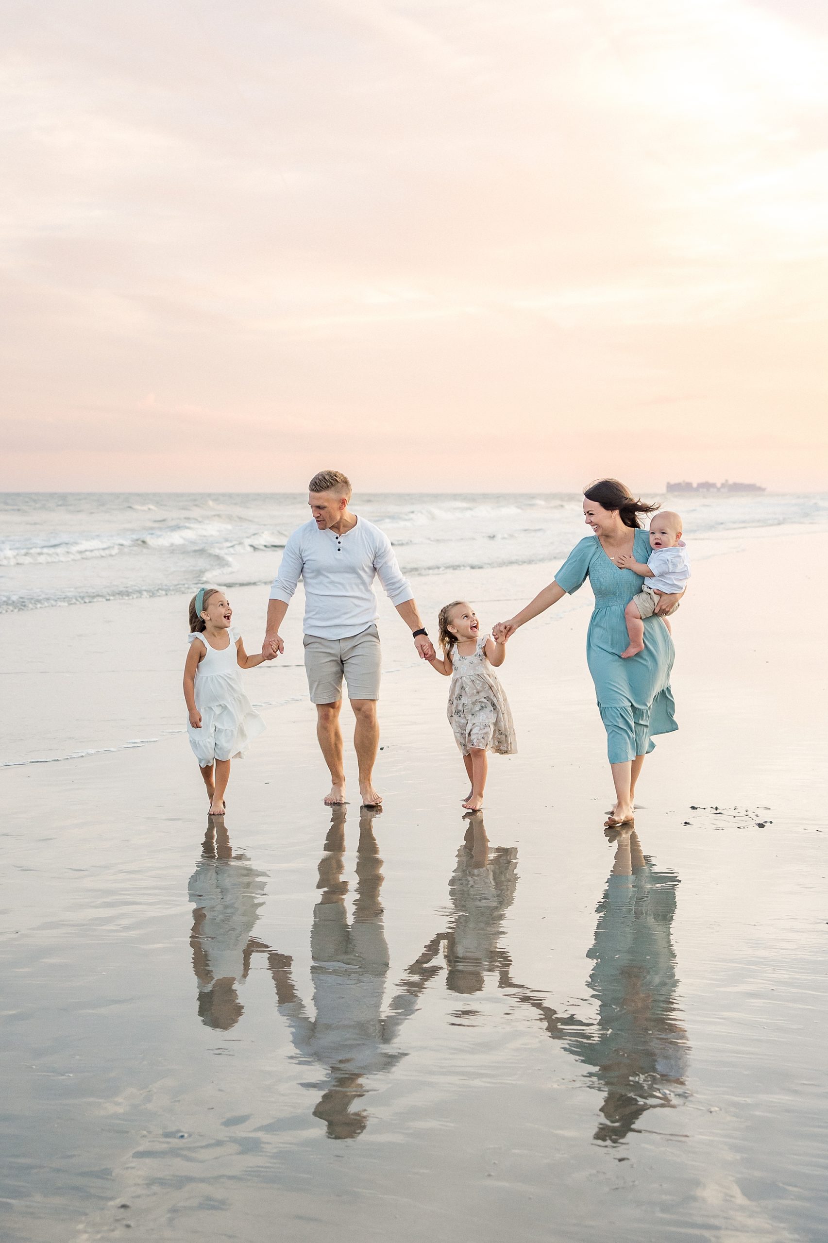 sunset Beach Family portraits in South Carolina at Isle of Palms