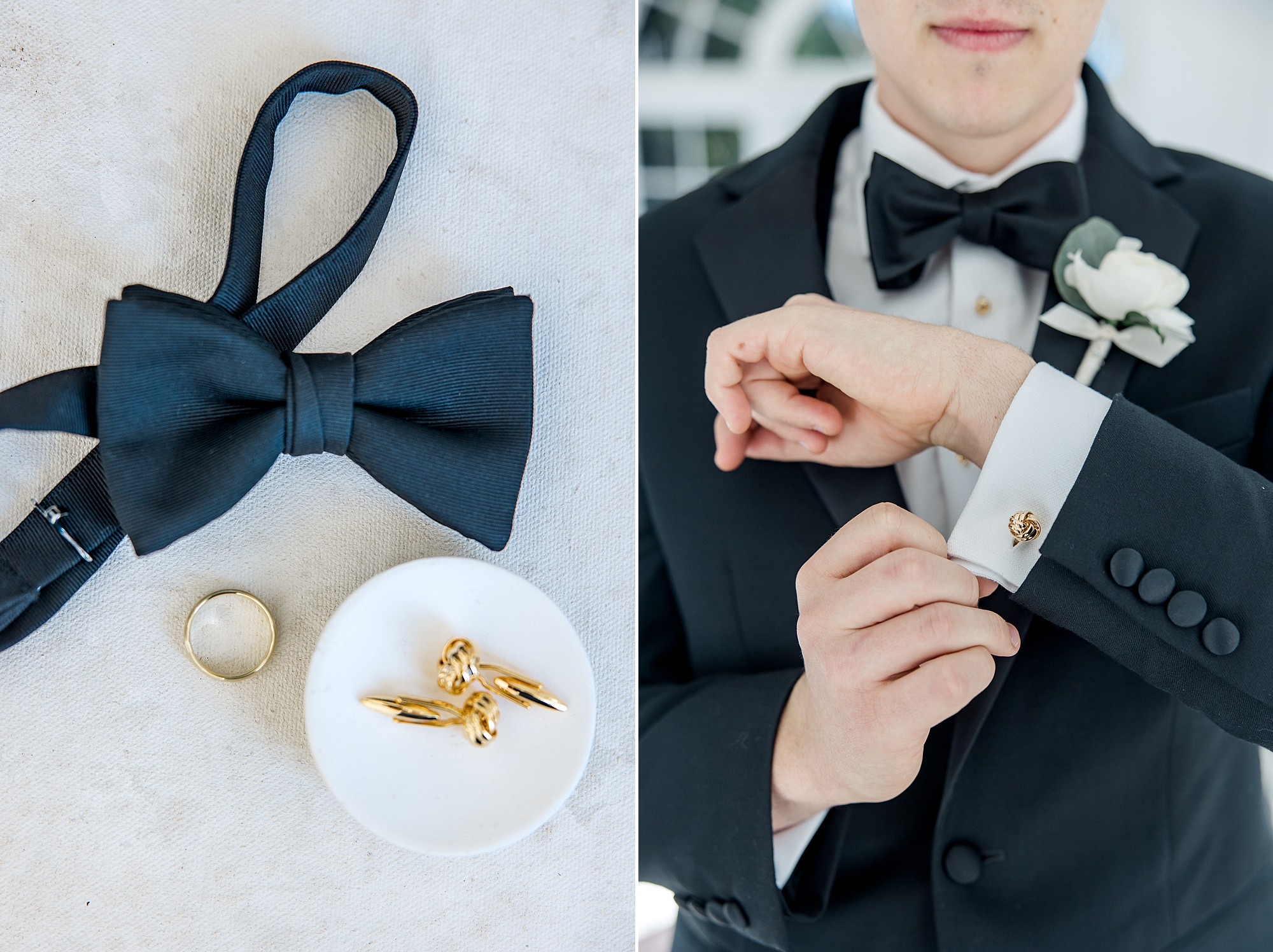 groom details from Lowndes Grove Winter Wedding