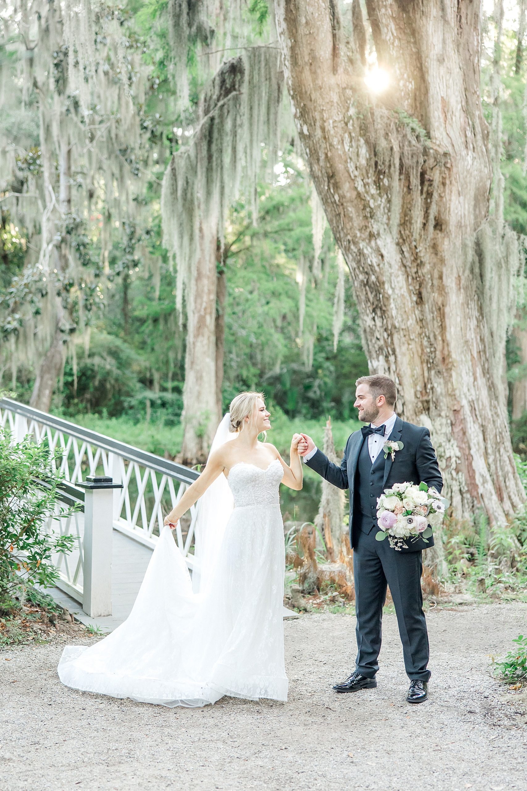 Charleston wedding portraits from Summer Carriage House Wedding at Magnolia Plantation and Gardens