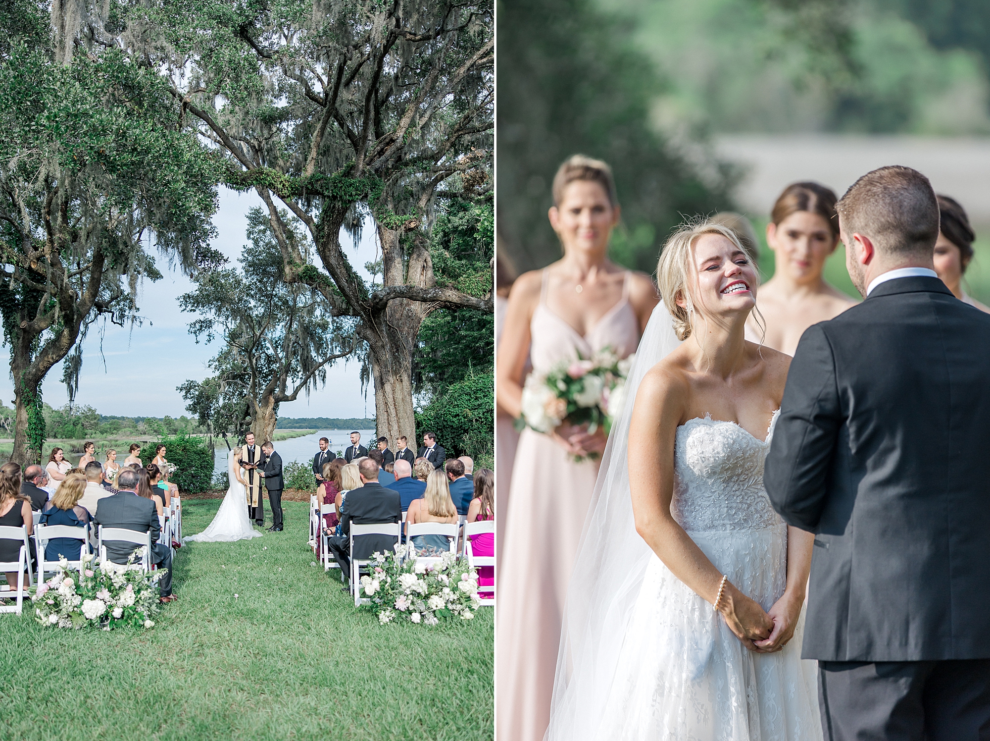 Charleston SC wedding ceremony at Magnolia Plantation and Gardens
