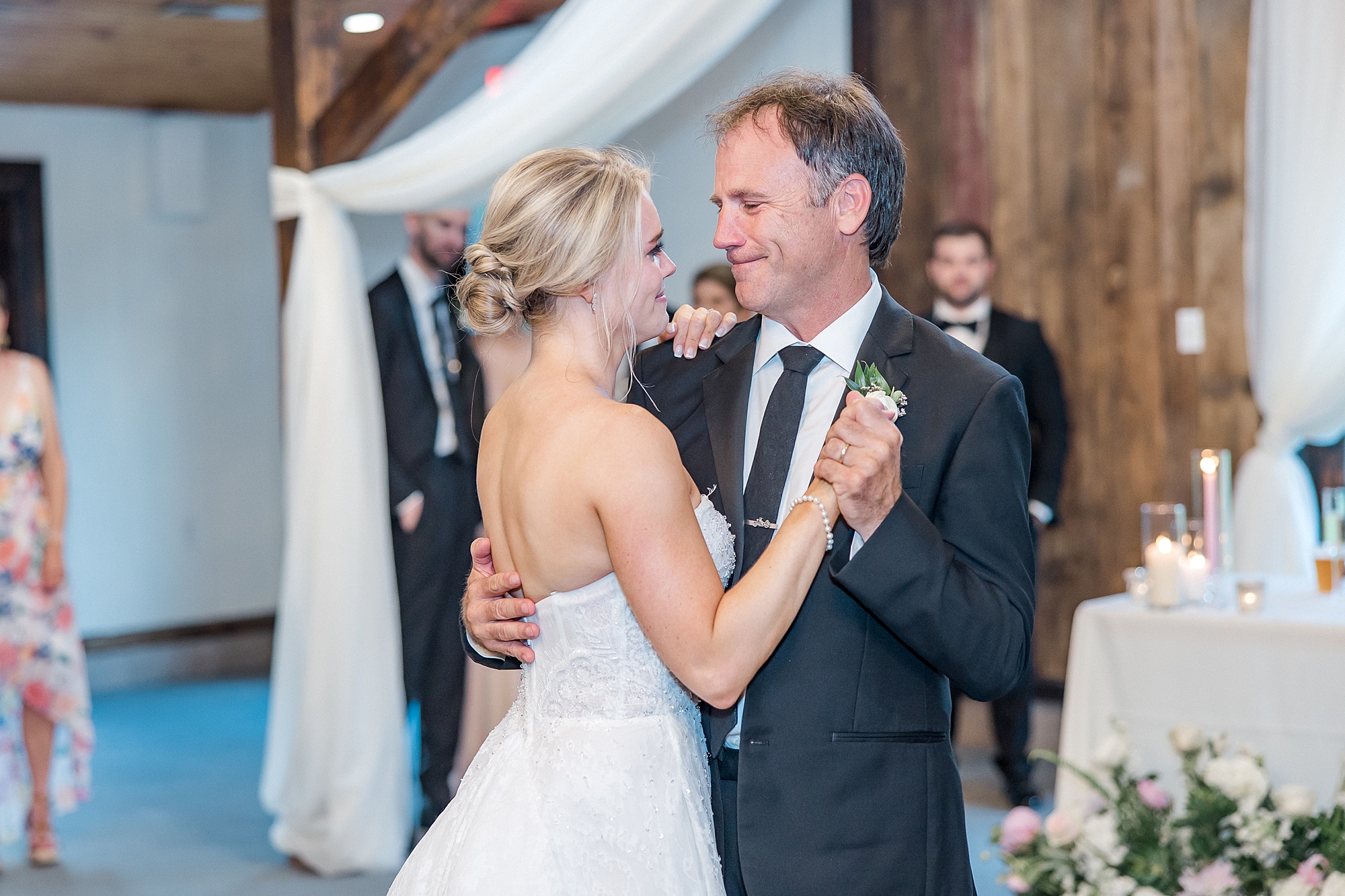 father-daughter dance at Summer Carriage House Wedding