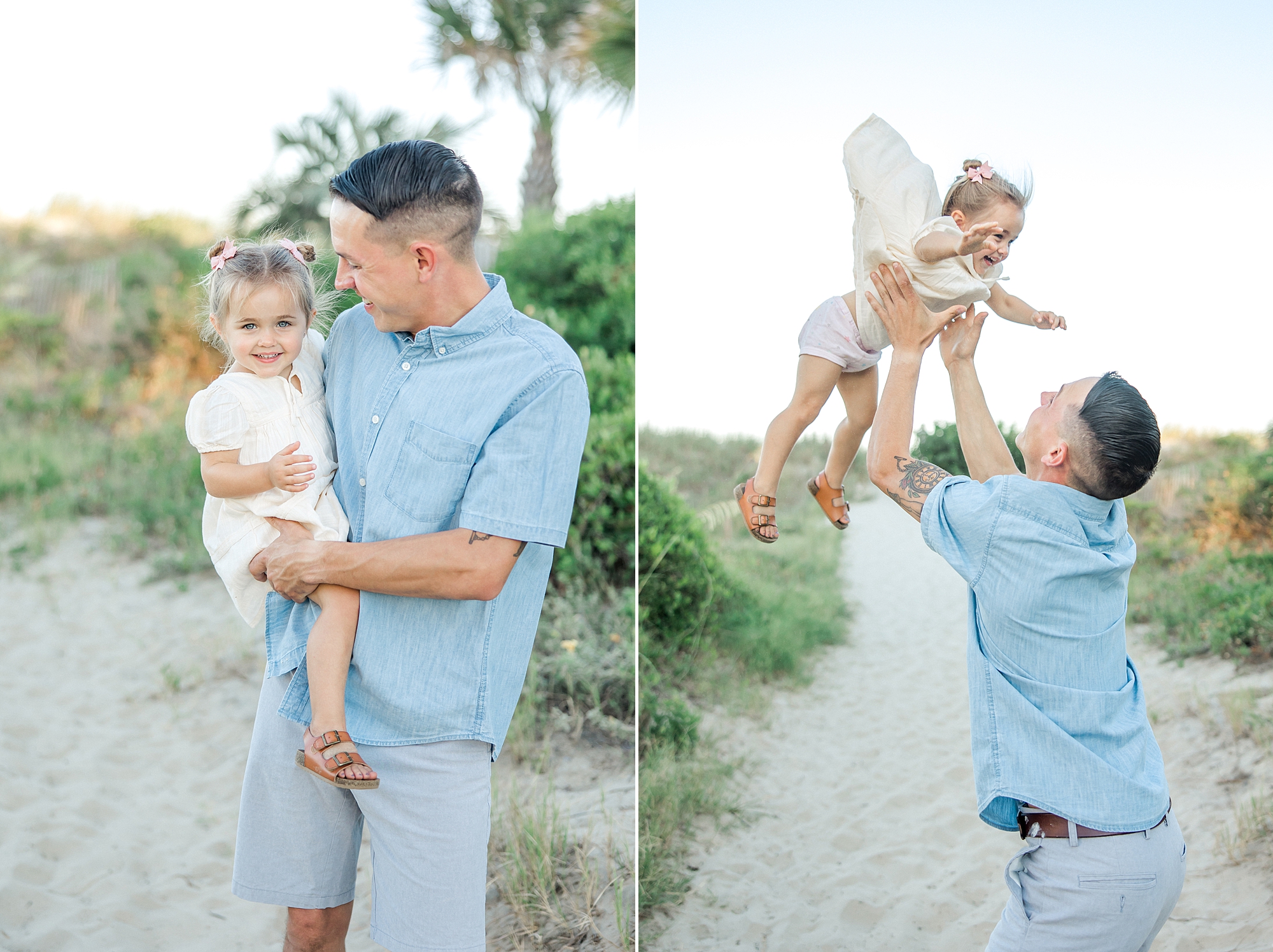 daddy and daughter portraits by Charleston Family photographer Karen Schanely