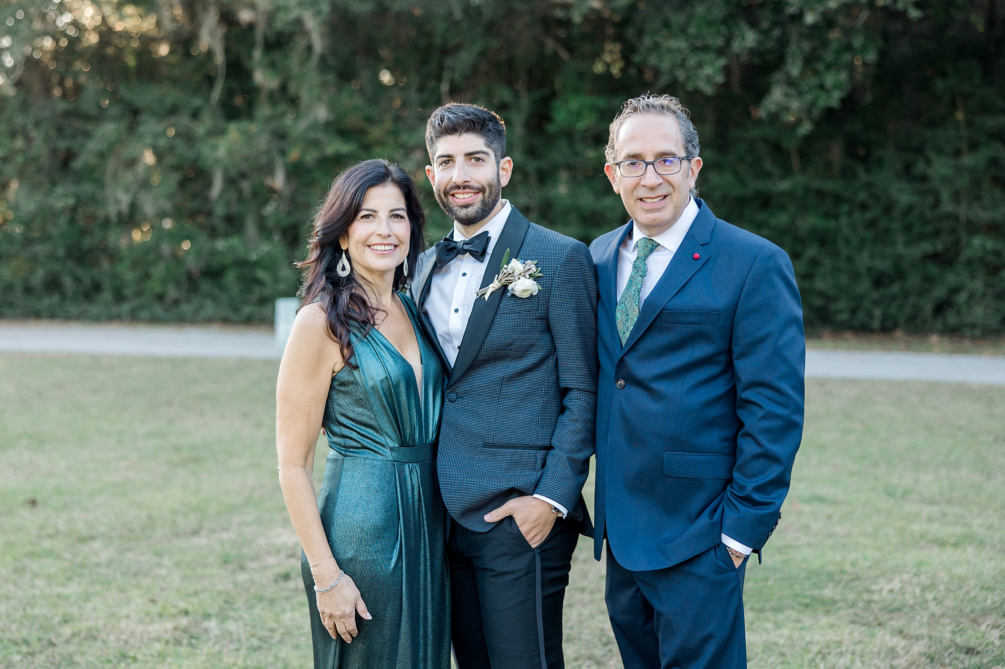 groom with family
