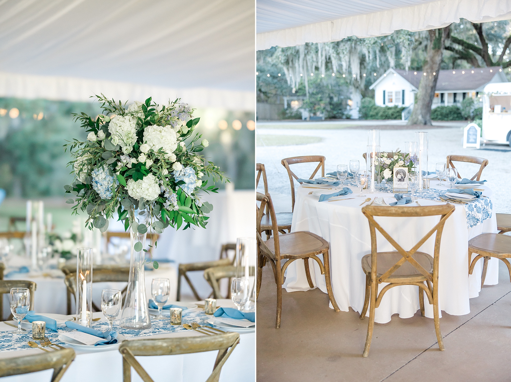 table setting from elegant wedding reception