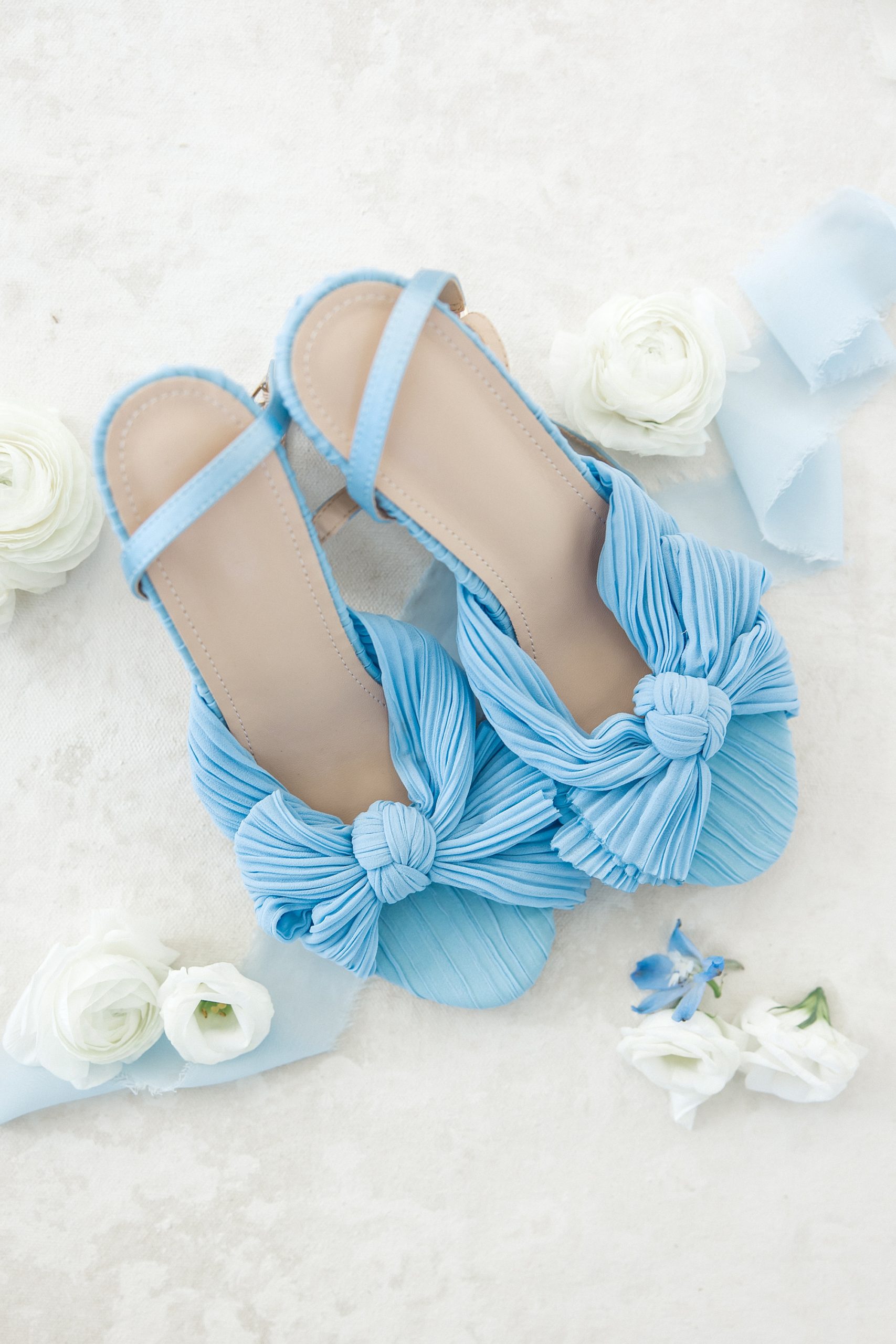 blue wedding shoes from Wingate Place Fall Wedding in Charleston, SC