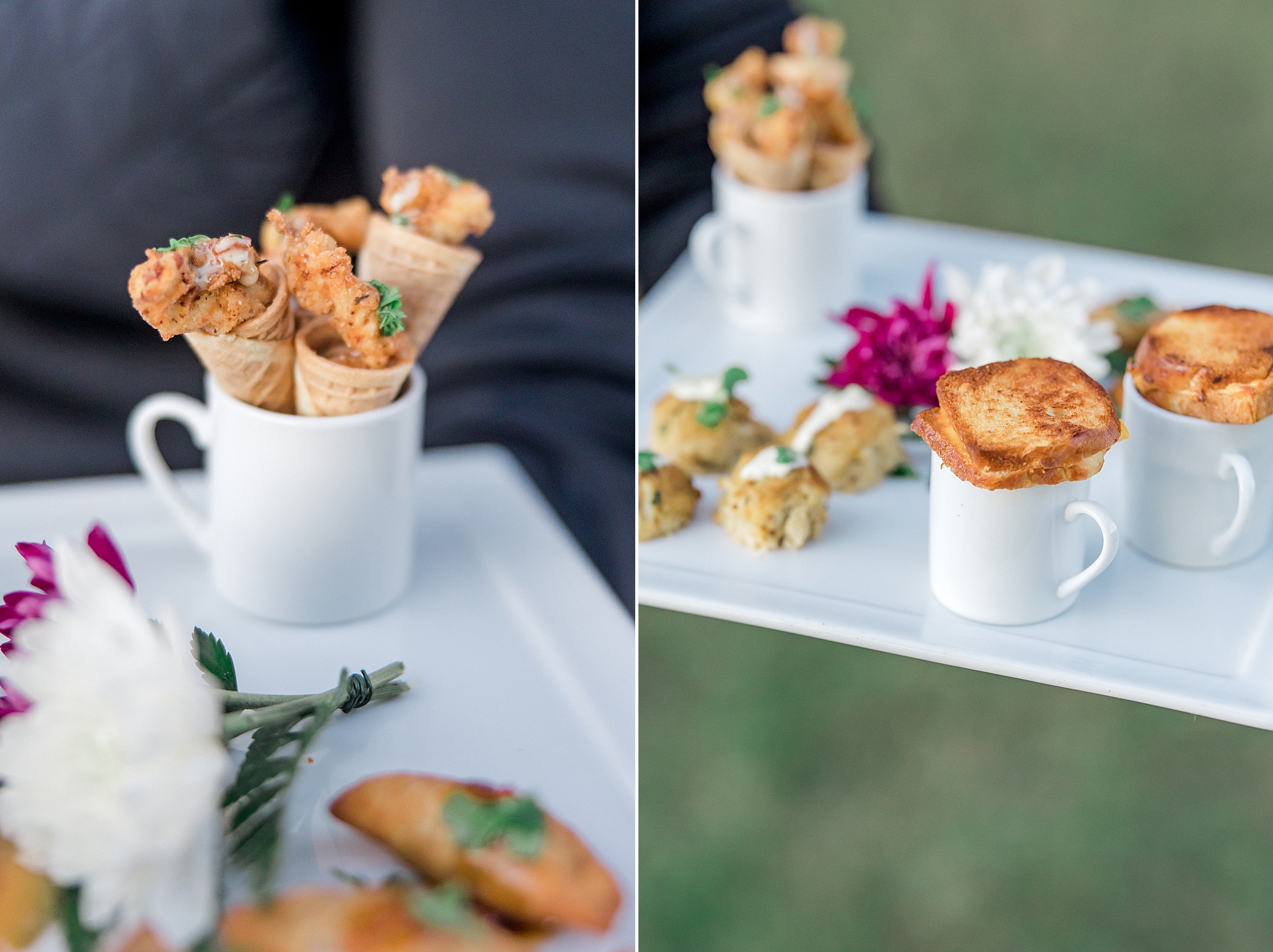 appetizers from Fall Wedding in Charleston, SC at Wingate Place