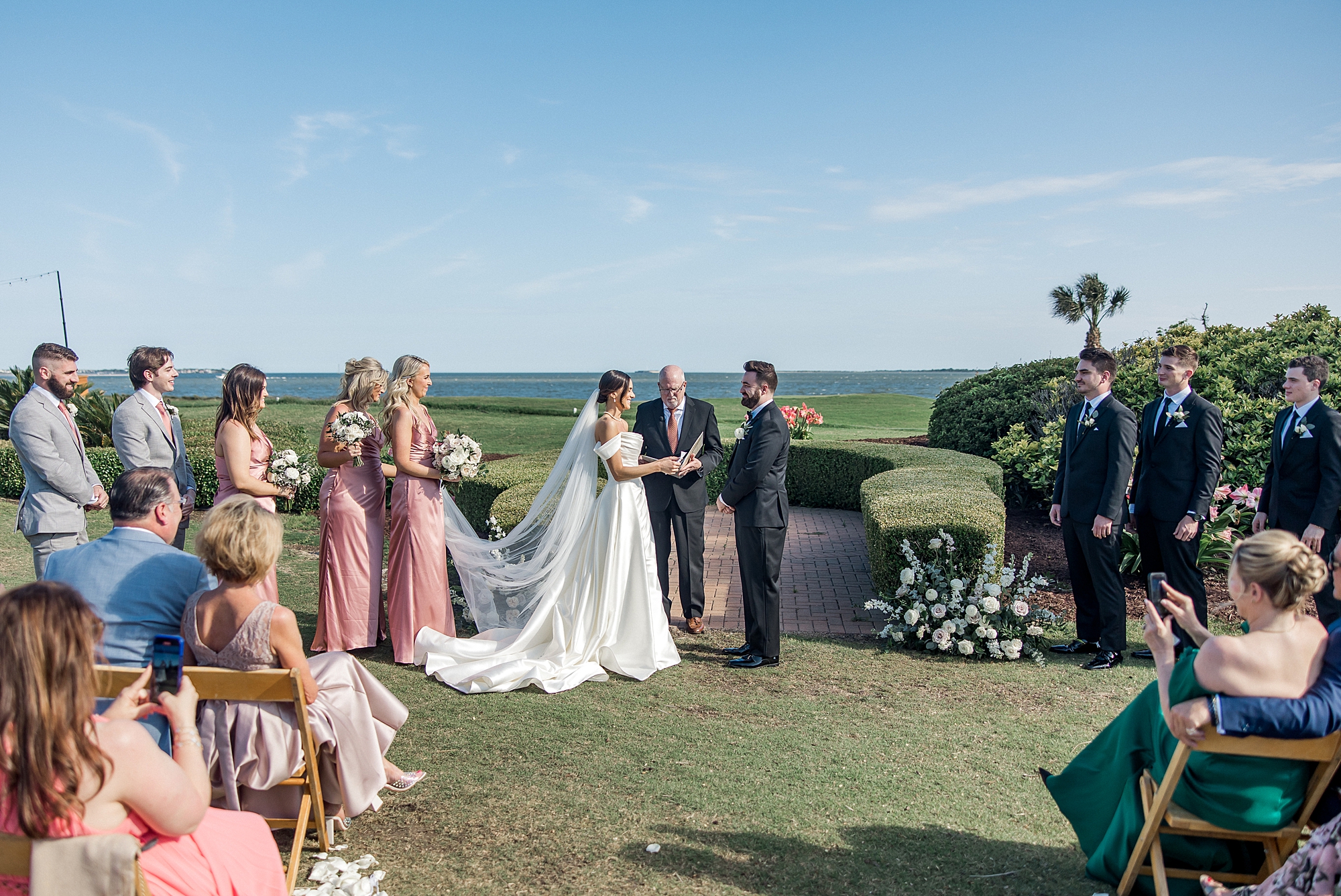 Waterfront Charleston Harbor Wedding Ceremony