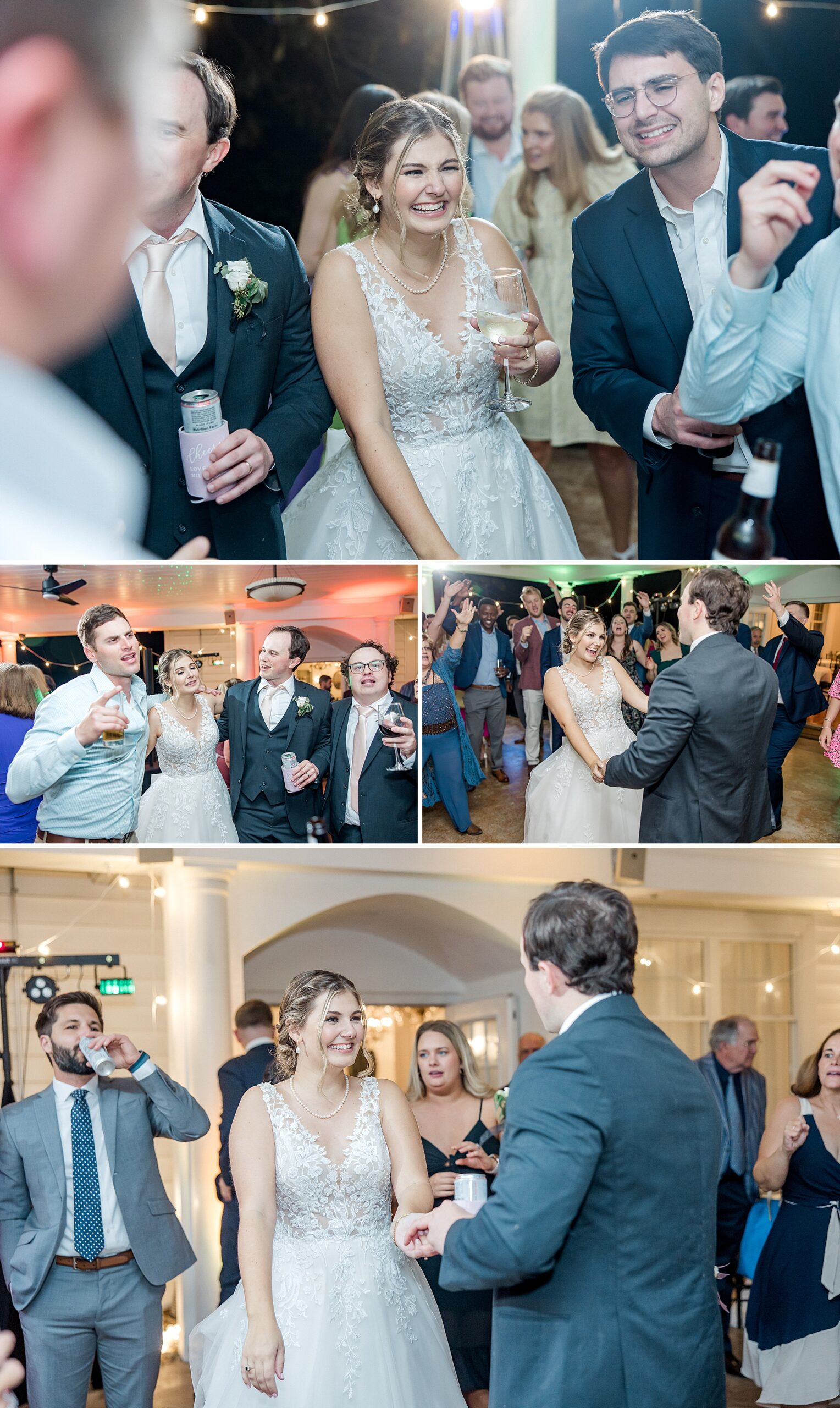 wedding guests celebrate newlyweds at Sunnybrook Wedding reception in Virginia