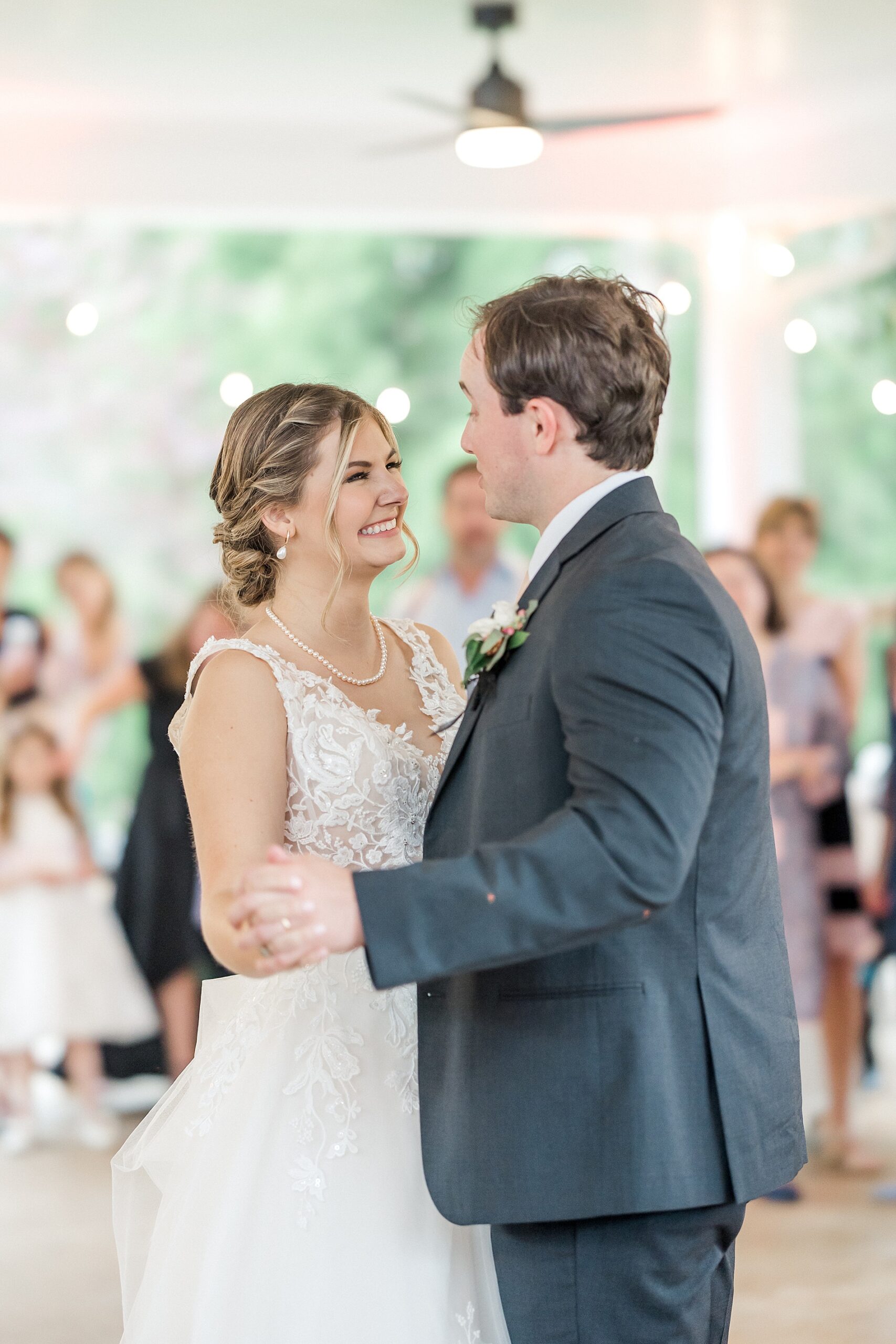 bride and groom first dance