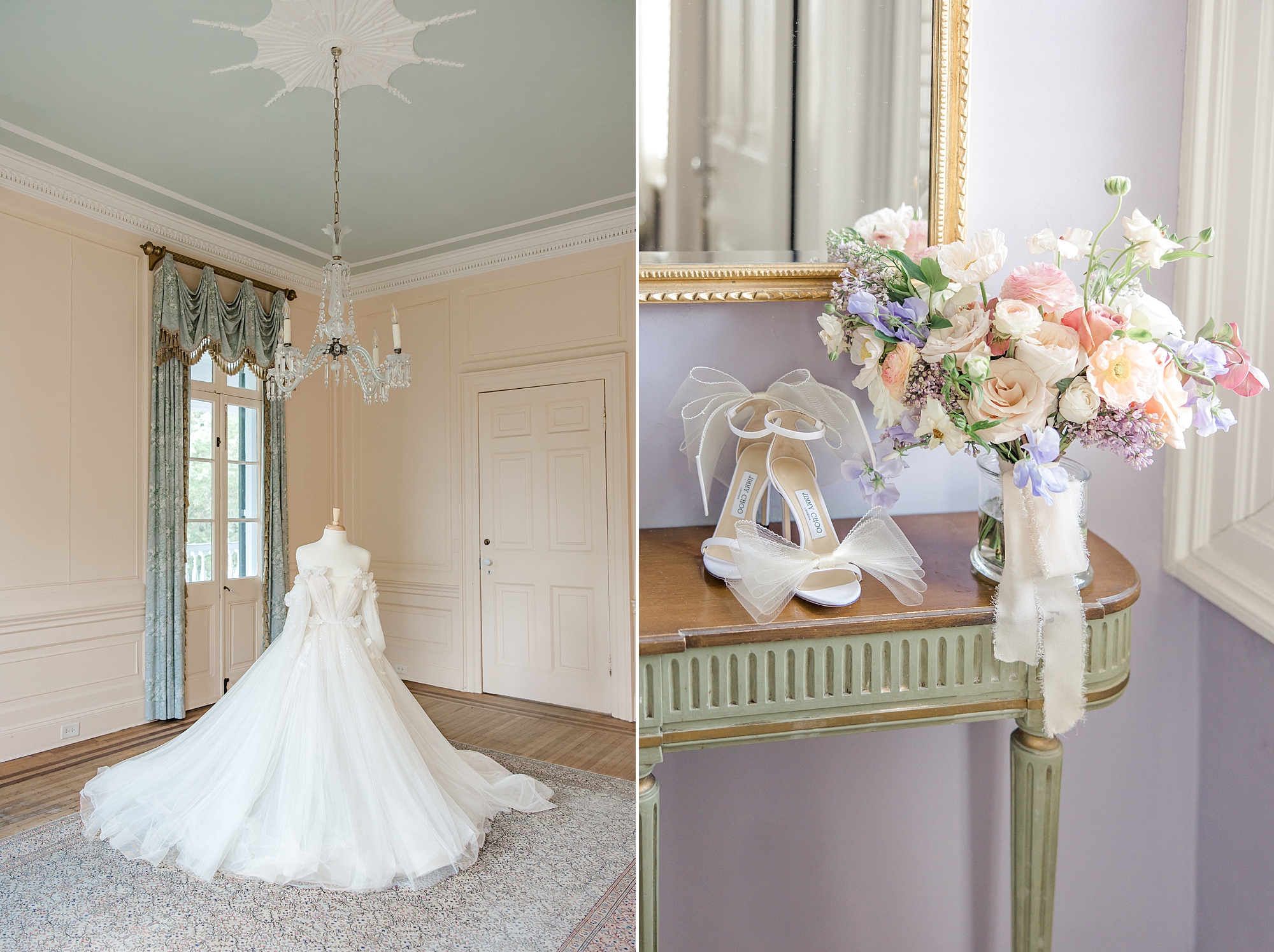 bridal details from spring wedding at Luxury Spring Wedding at Lowndes Grove