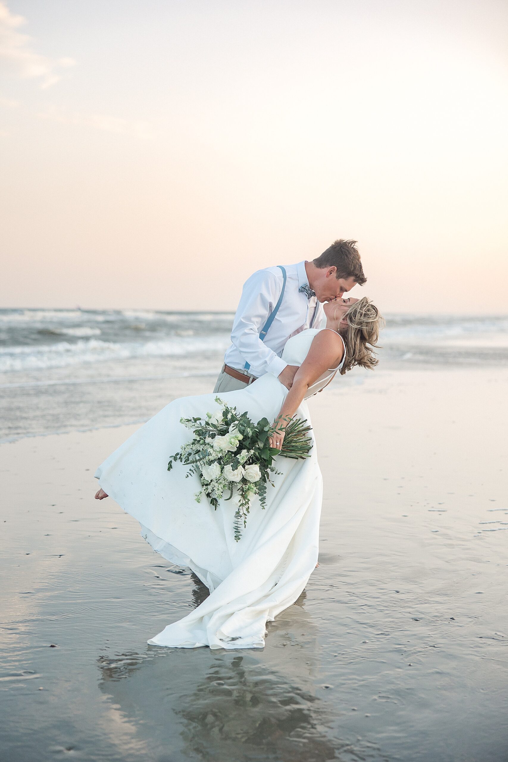 timeless wedding portraits on the beach