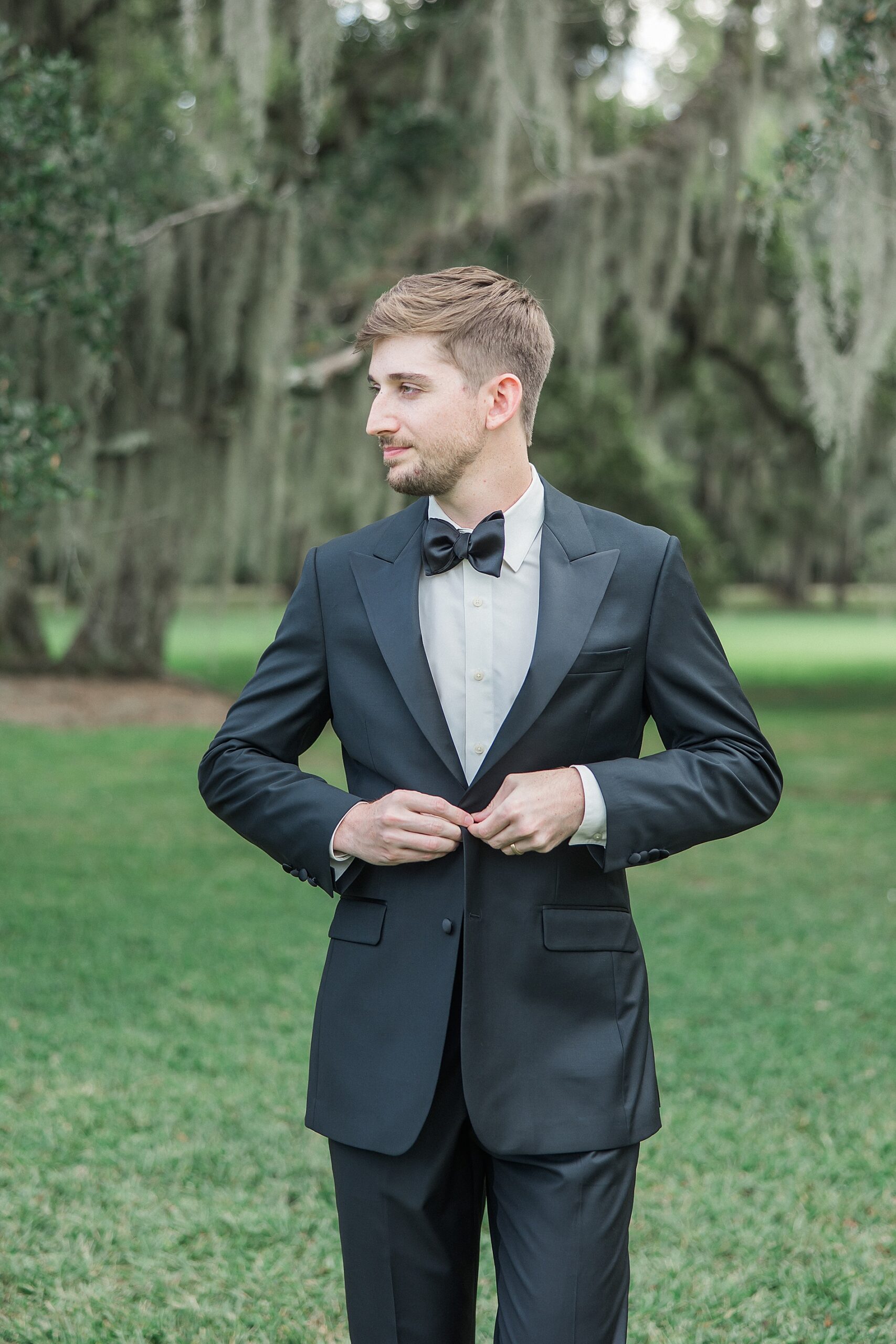 groom portraits from Charleston wedding