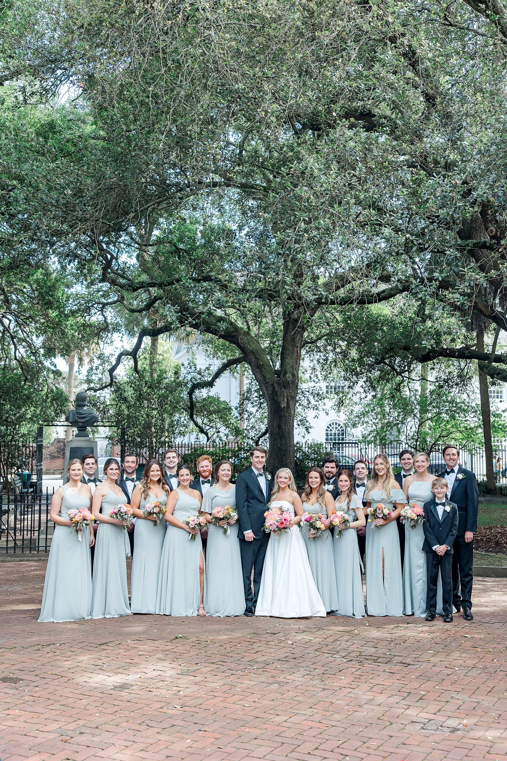 elegant wedding party from charleston wedding