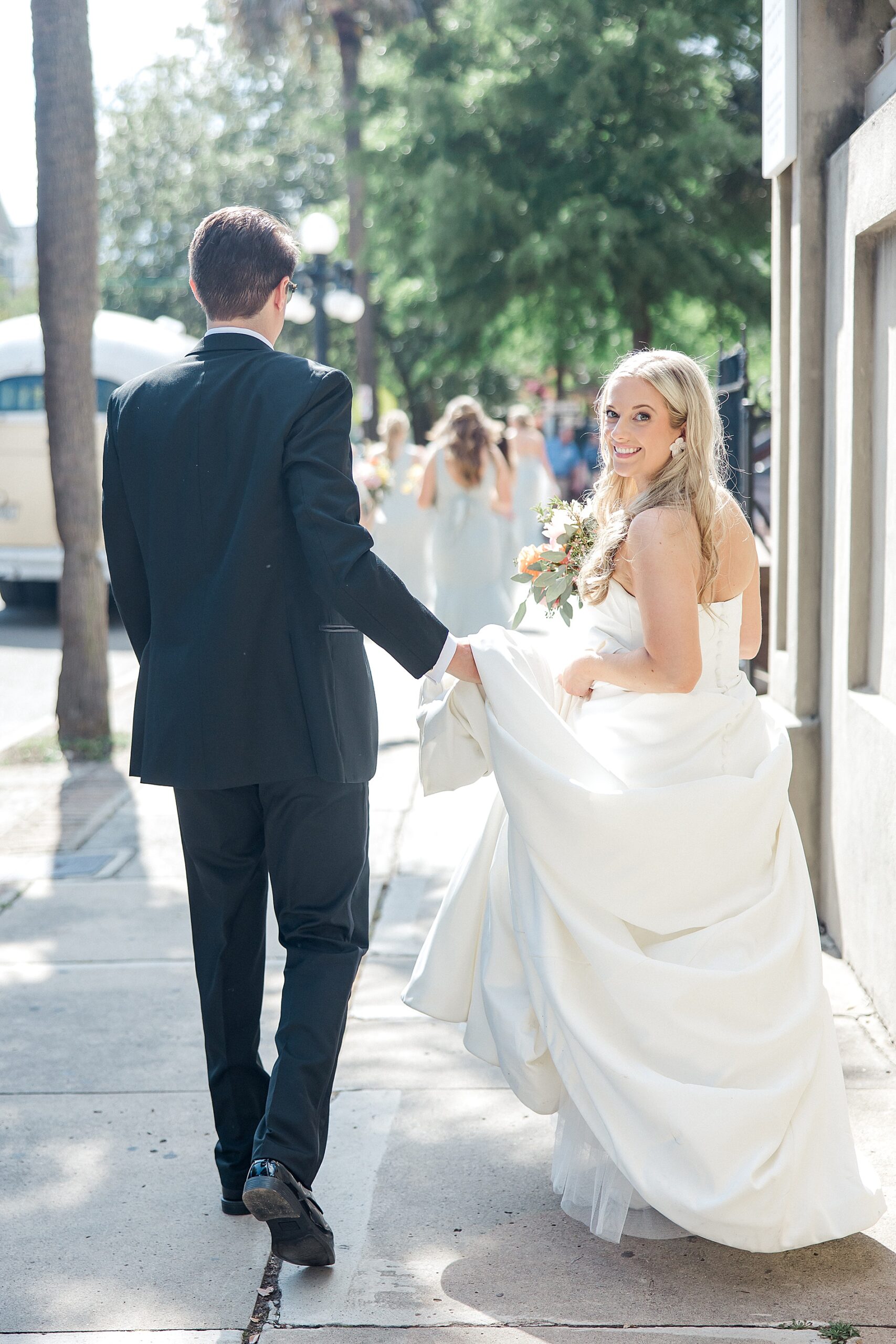 candid bride and groom portraits