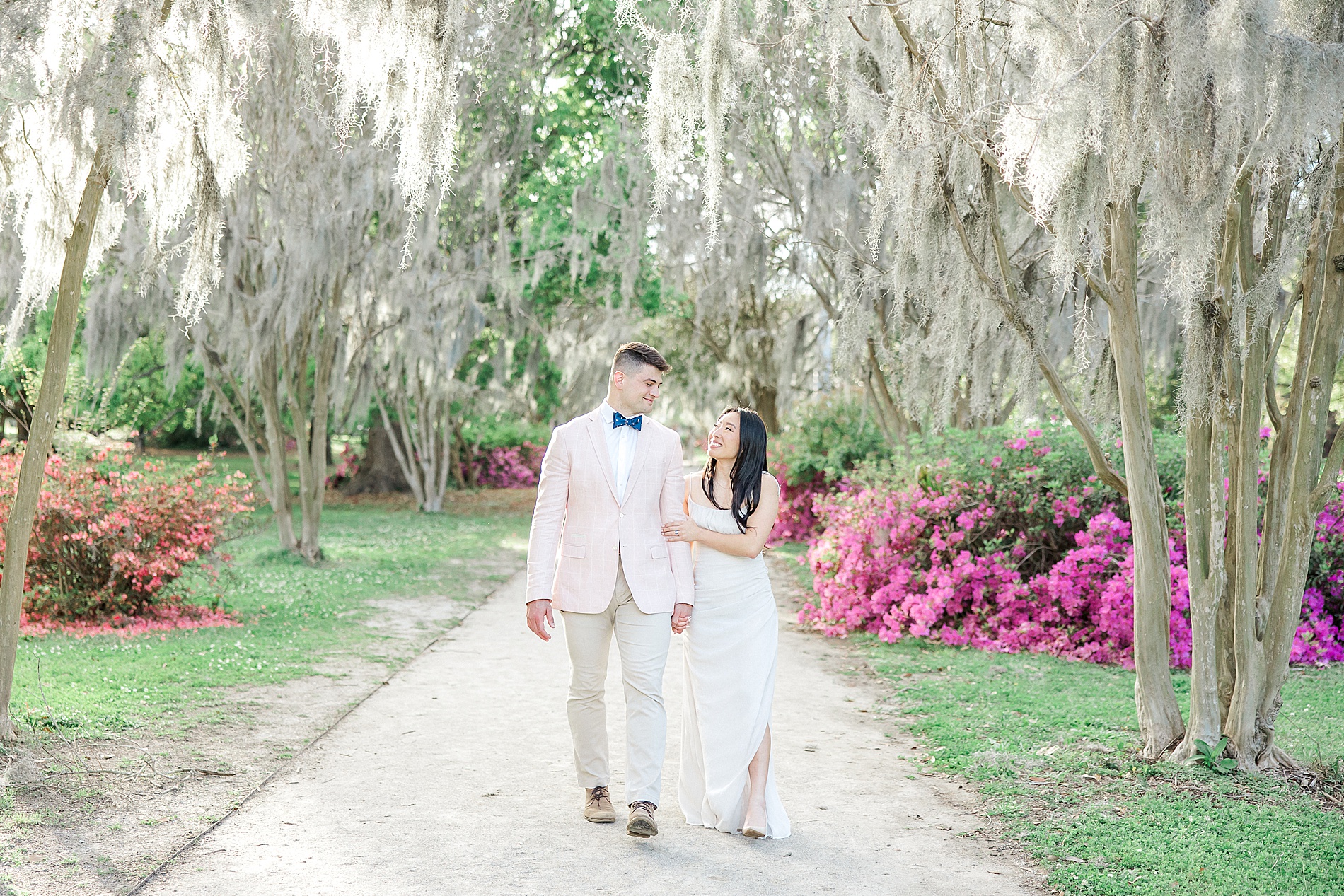 Spring Engagement at Hampton Park in Downtown Charleston