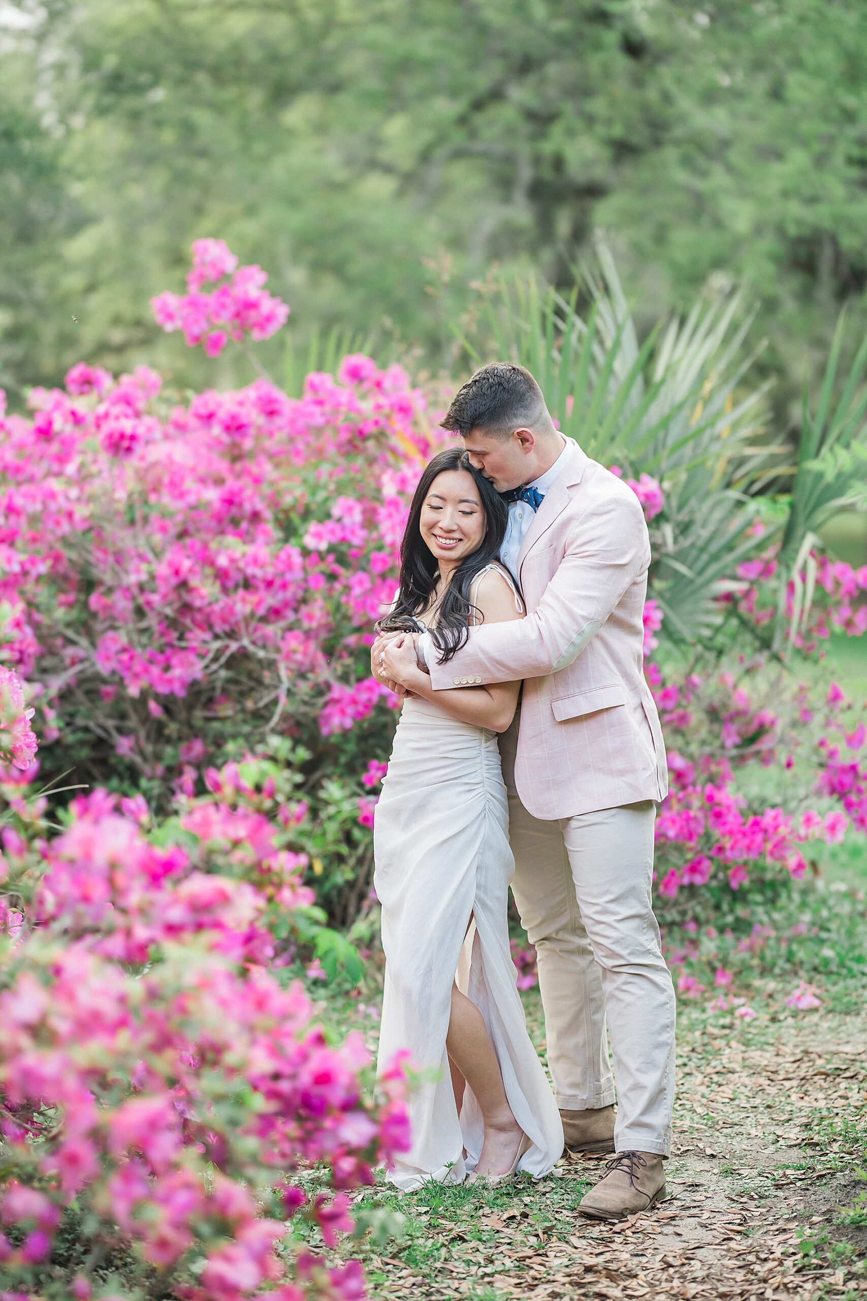 Elegant spring engagement portraits