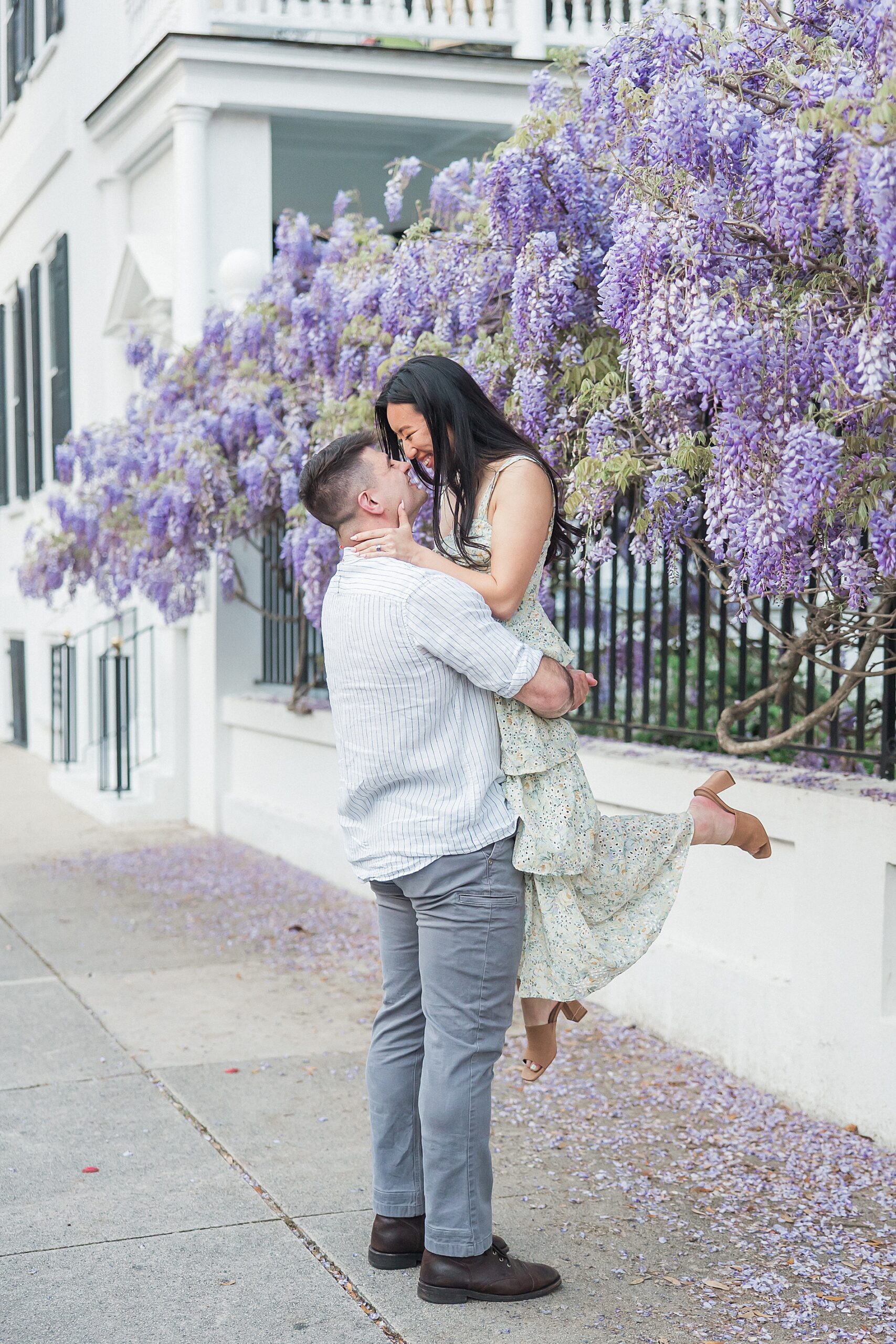 romantic engagement photos by Charleston Engagement photographer Karen Schanely Photography