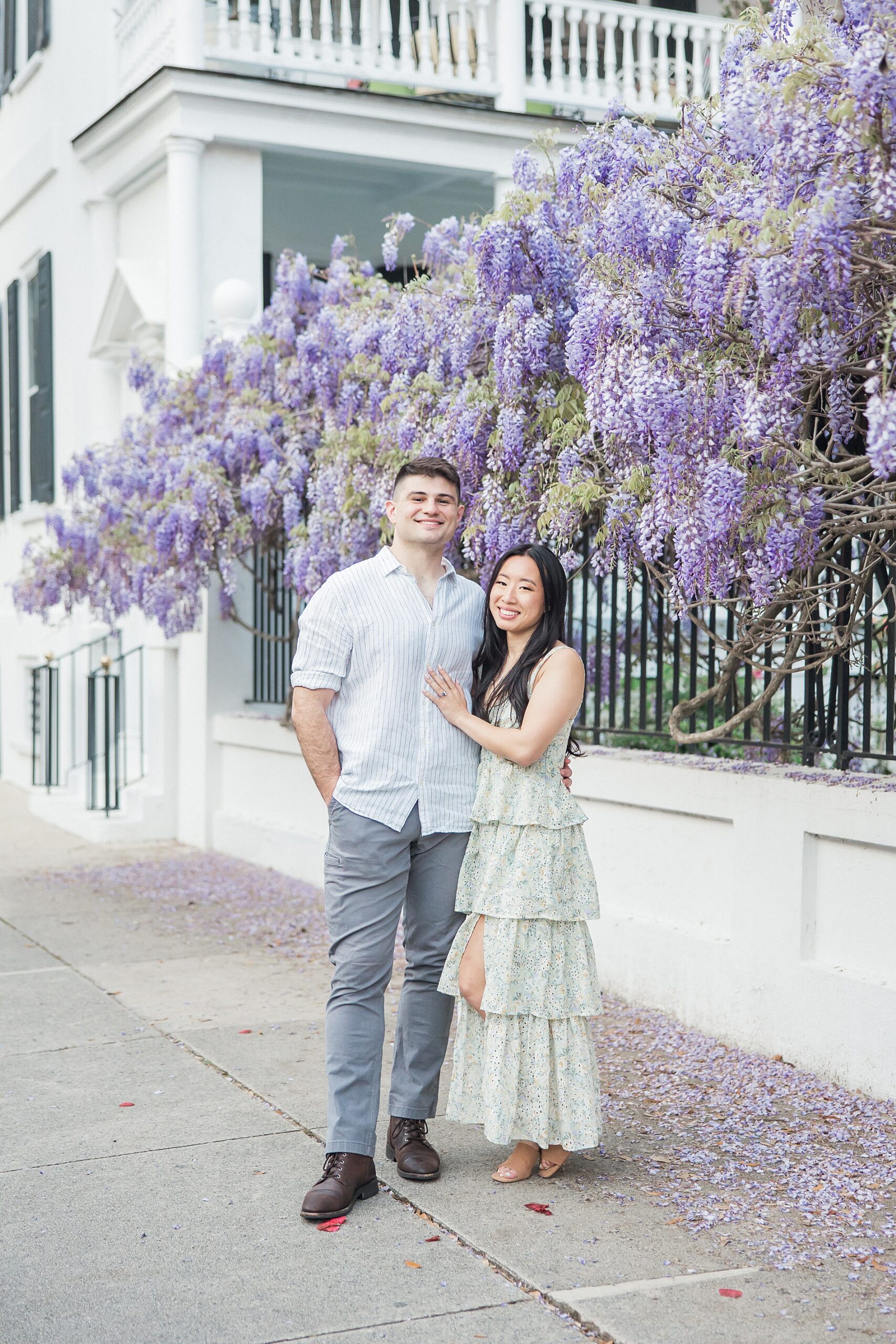 Spring Engagement at Hampton Park in Downtown Charleston