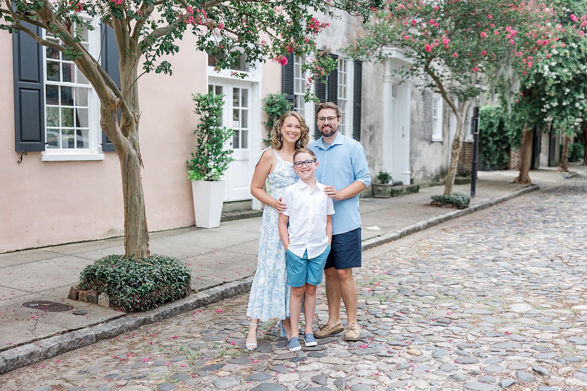 Family Session in Downtown Charleston French Quarter