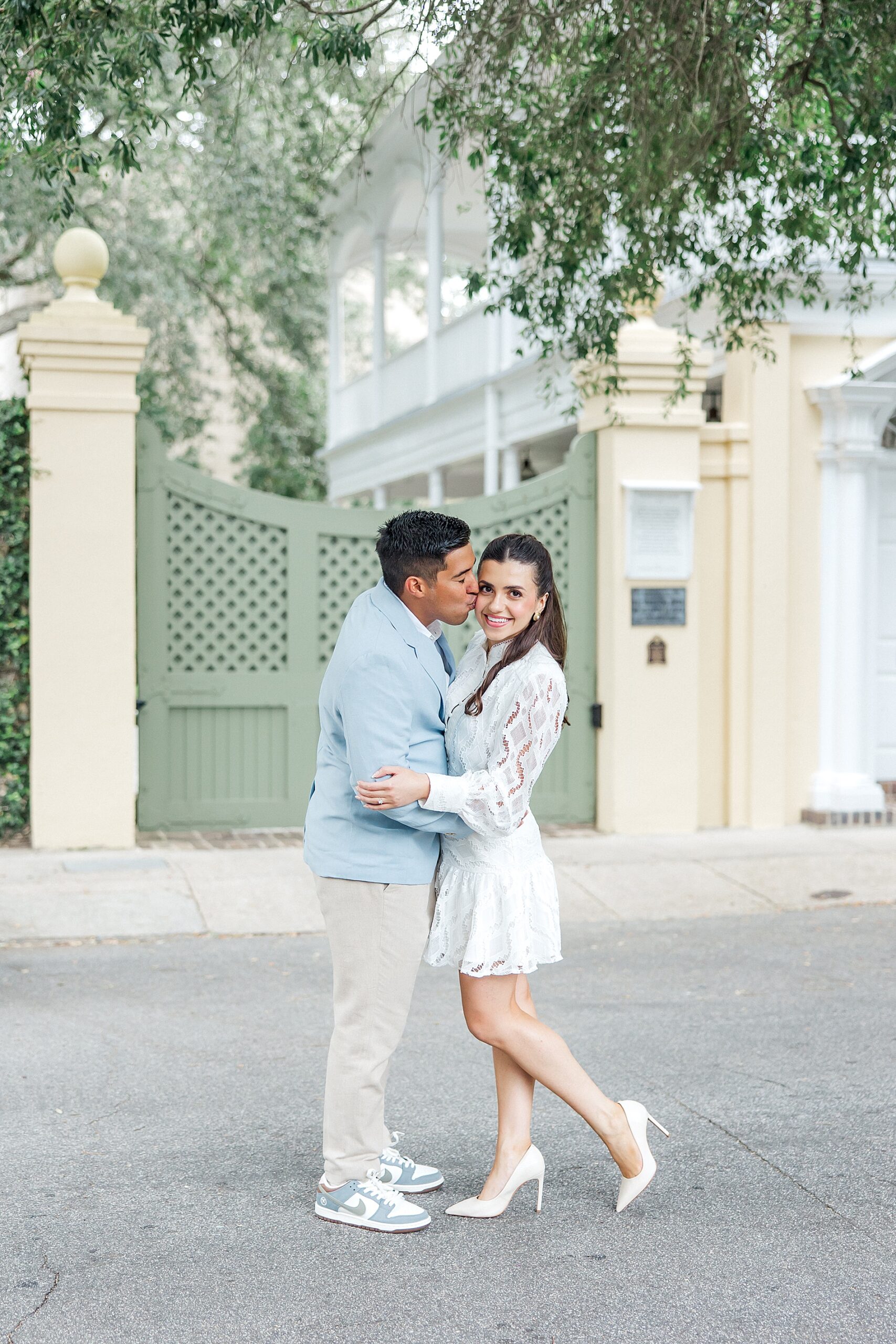 timeless downtown Charleston engagement