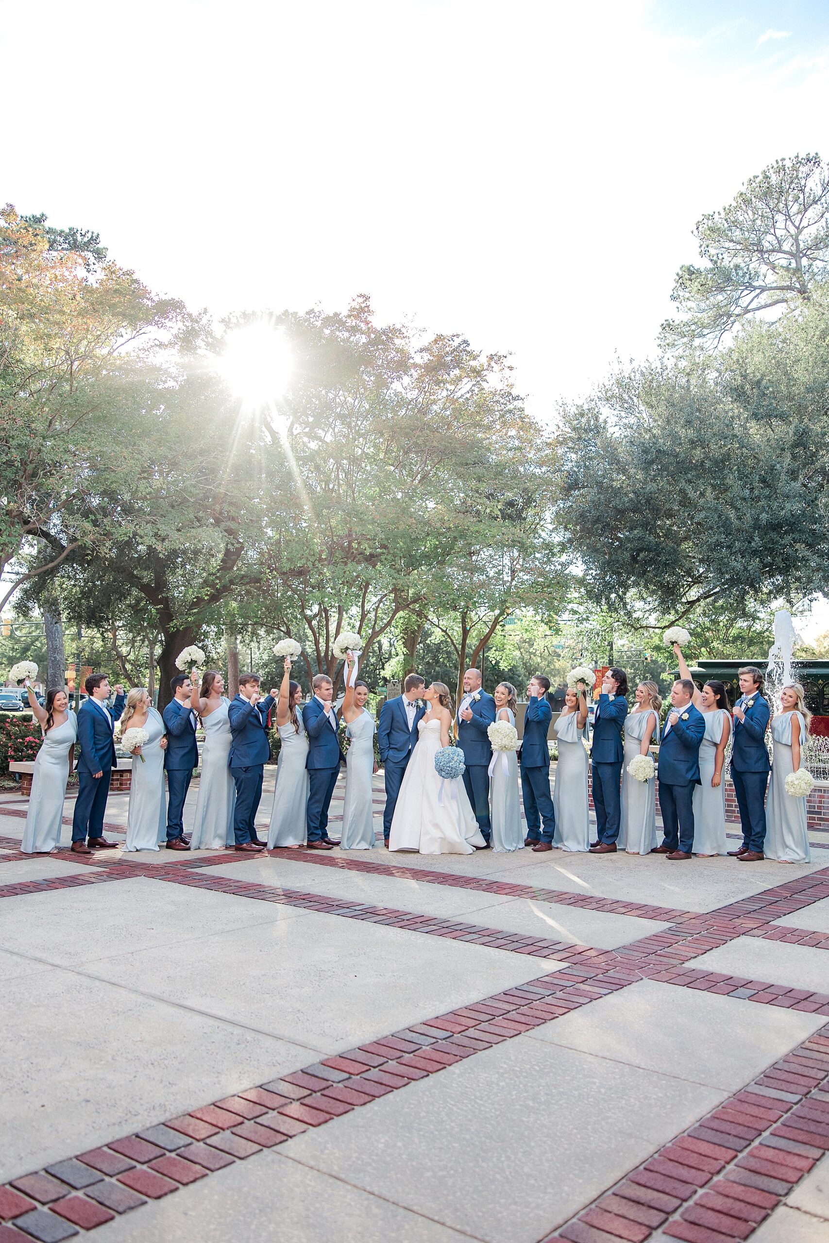 wedding party portraits from Green Boundary Club Wedding in Aiken SC