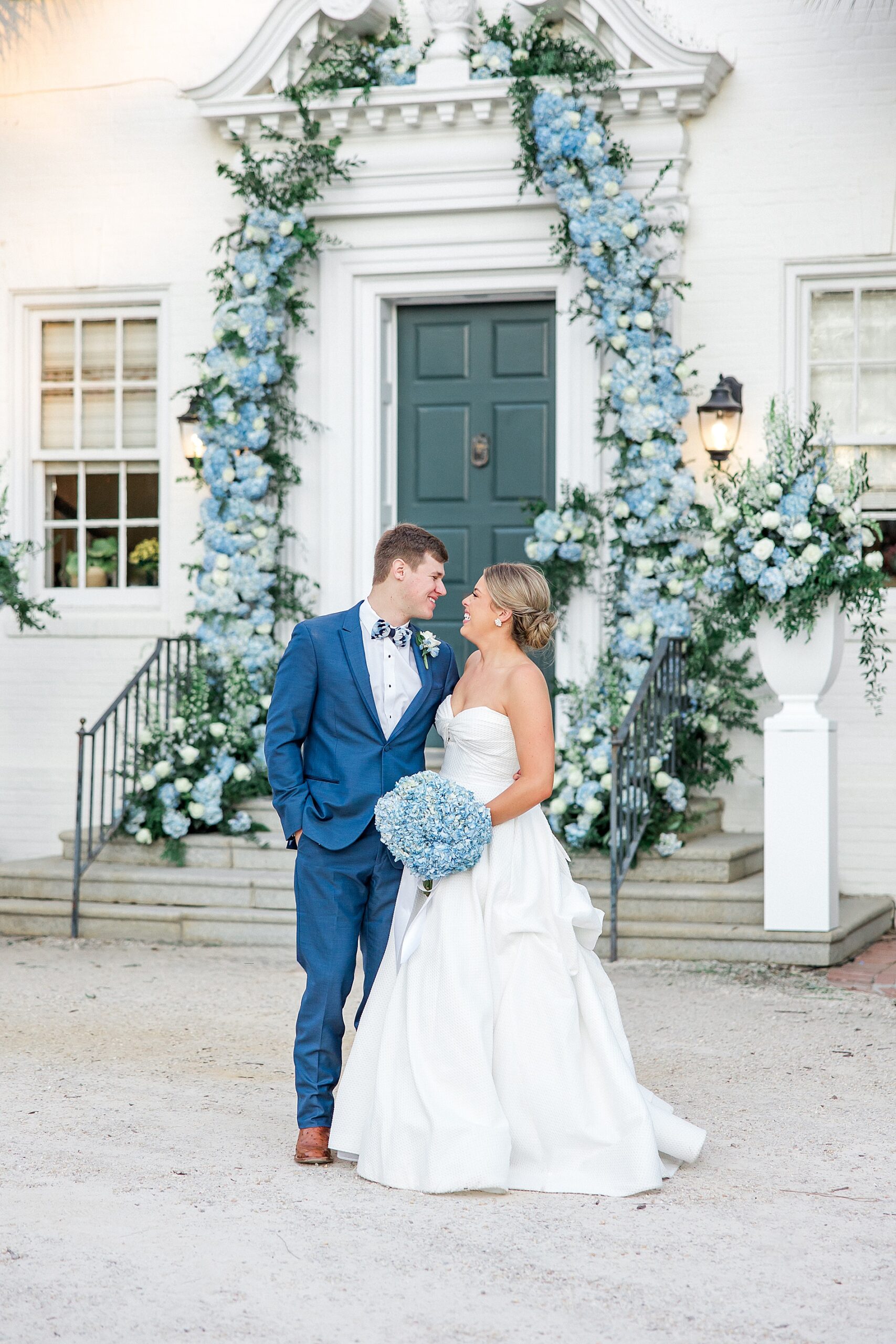 romantic wedding portraits at Green Boundary Club in Aiken SC